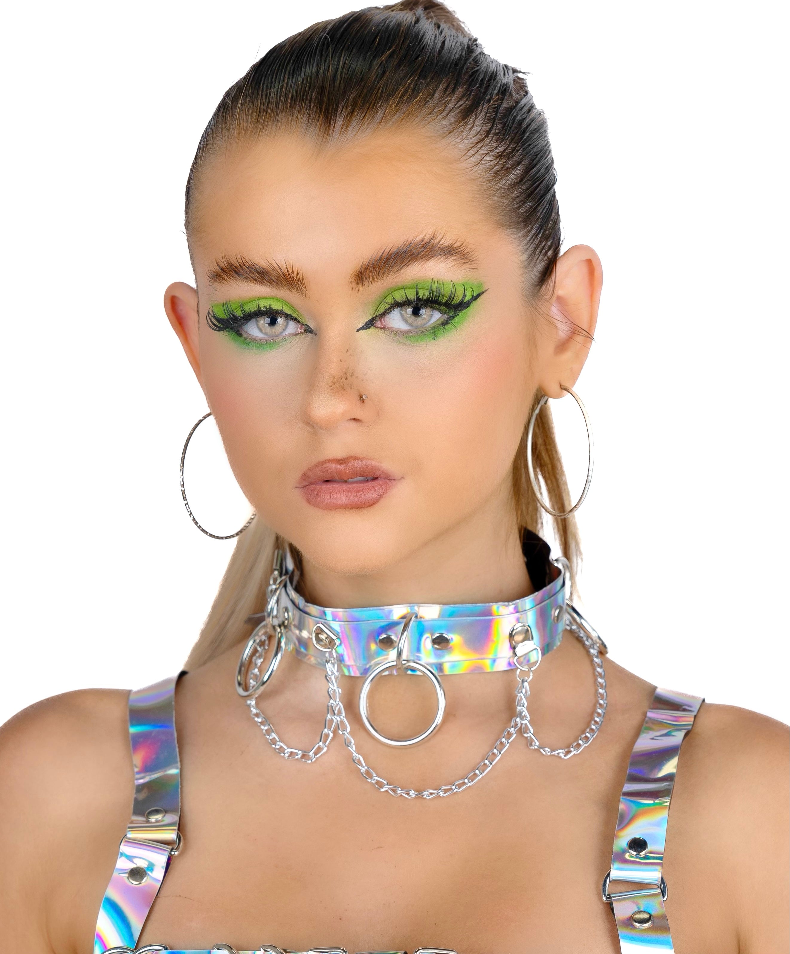 Hoop Holographic Choker