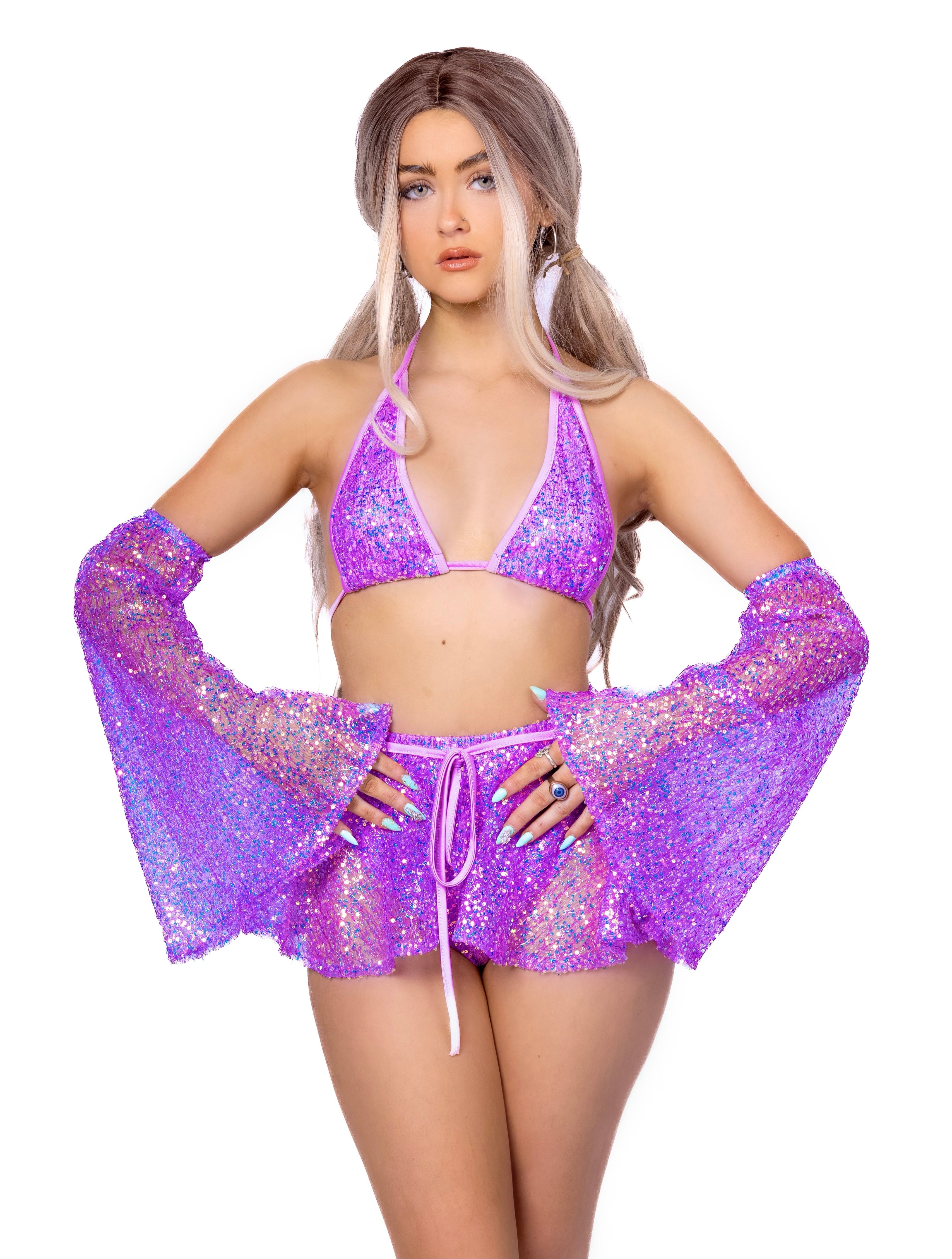 Purple Glitter Fairy Aura Sleeves