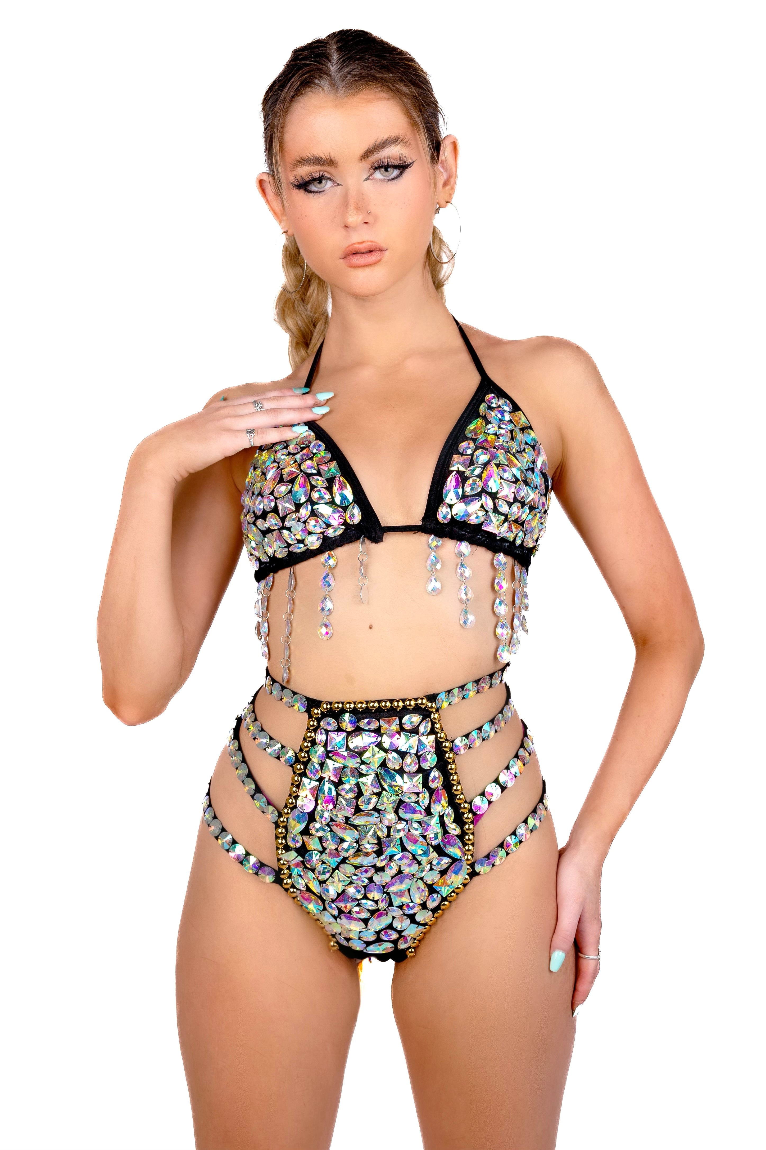 Obsidian Dreamland Rhinestone Bottoms