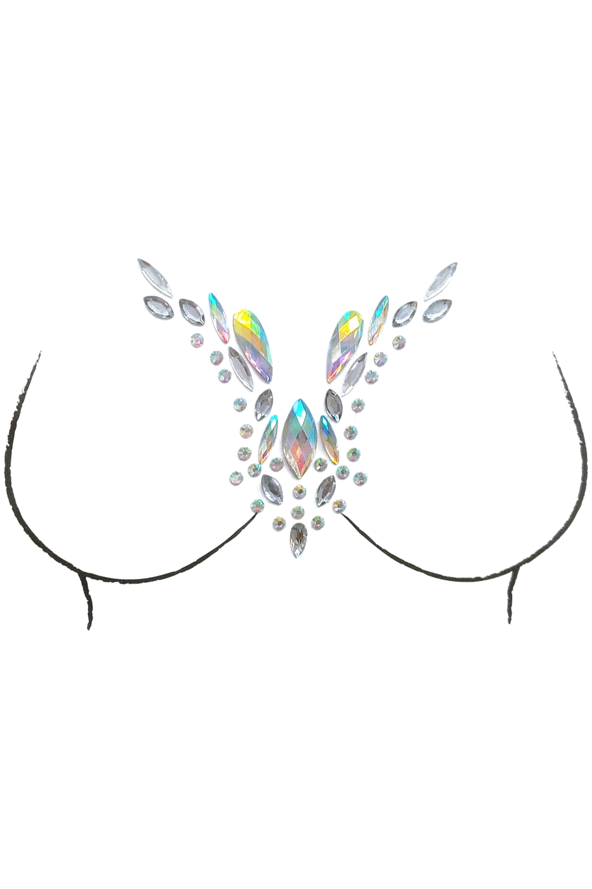 Angel Rhinestone Crystal Body Jewels, Chest Jewels