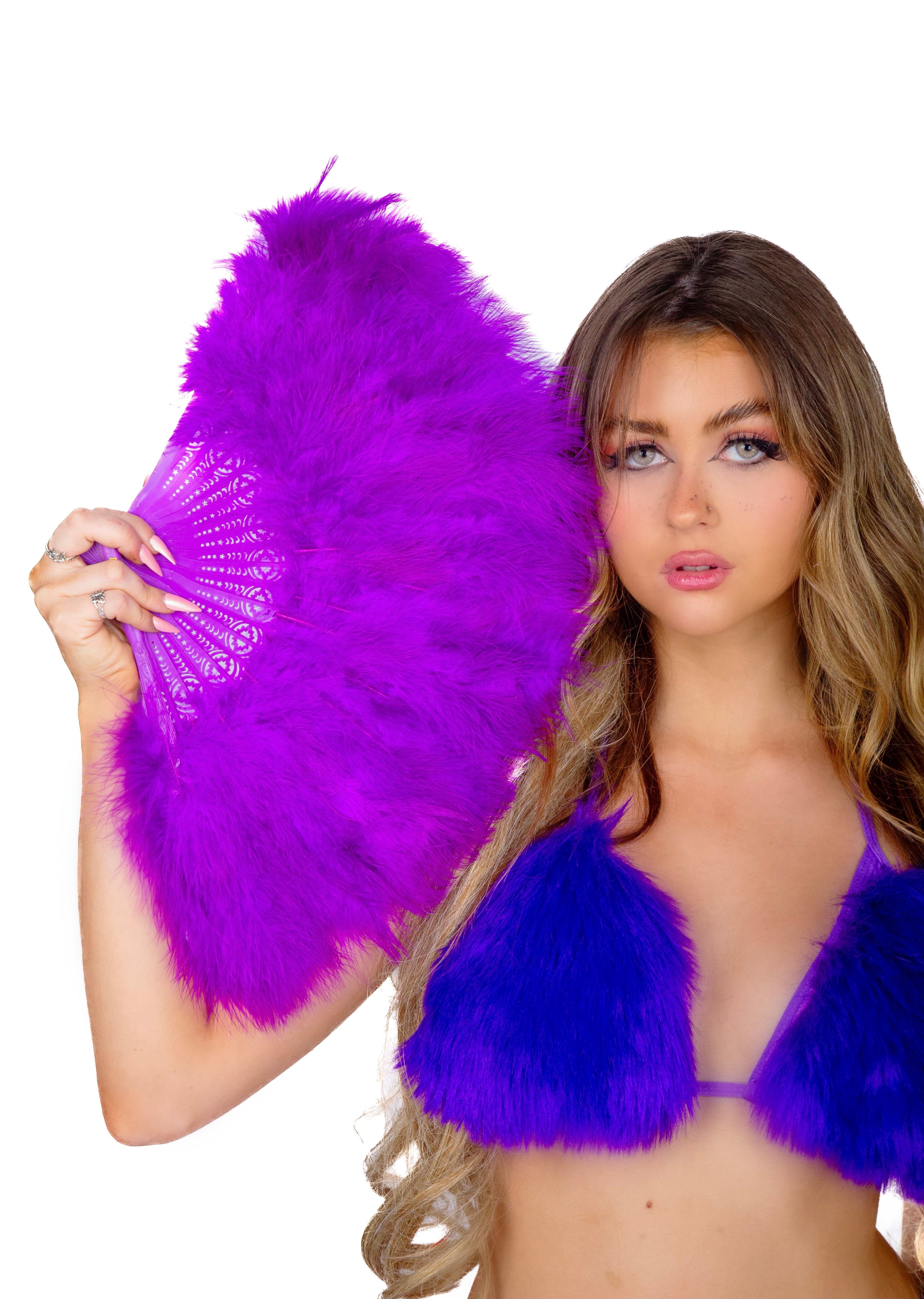 Fuzzy Fur Fan - Purple