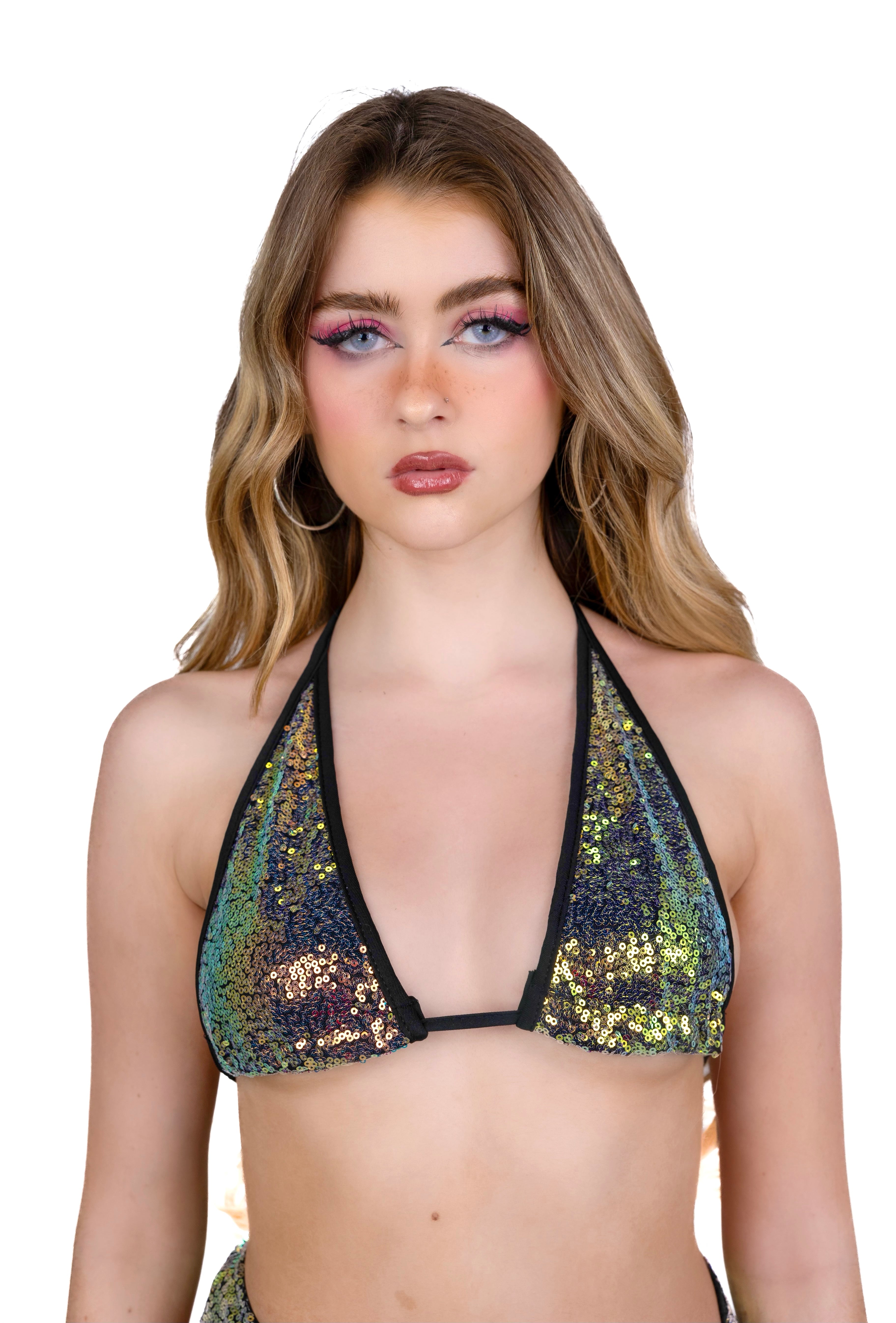 Sapphire Goddess Sequin Top