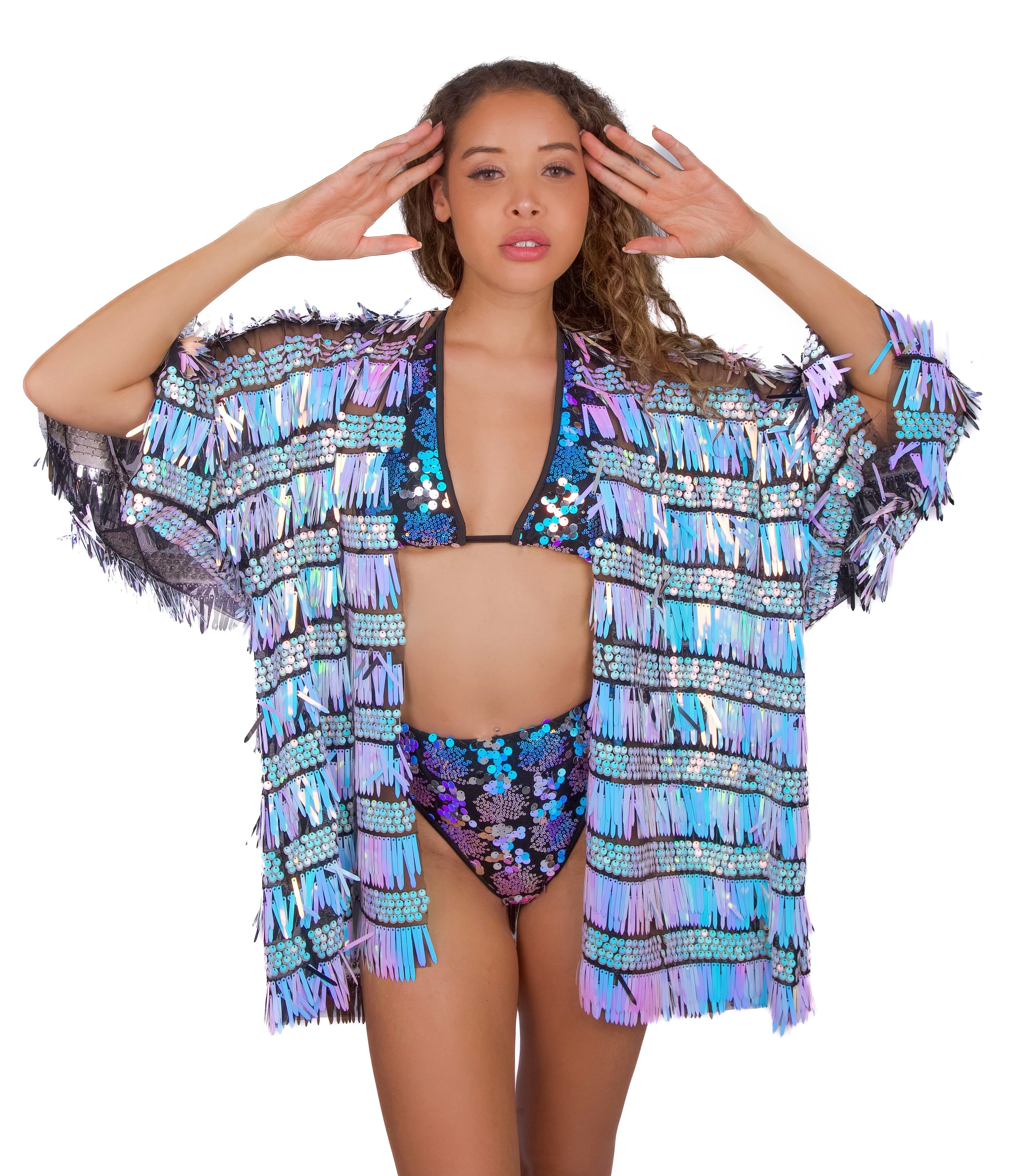 Sequin Kimono- Cosmic