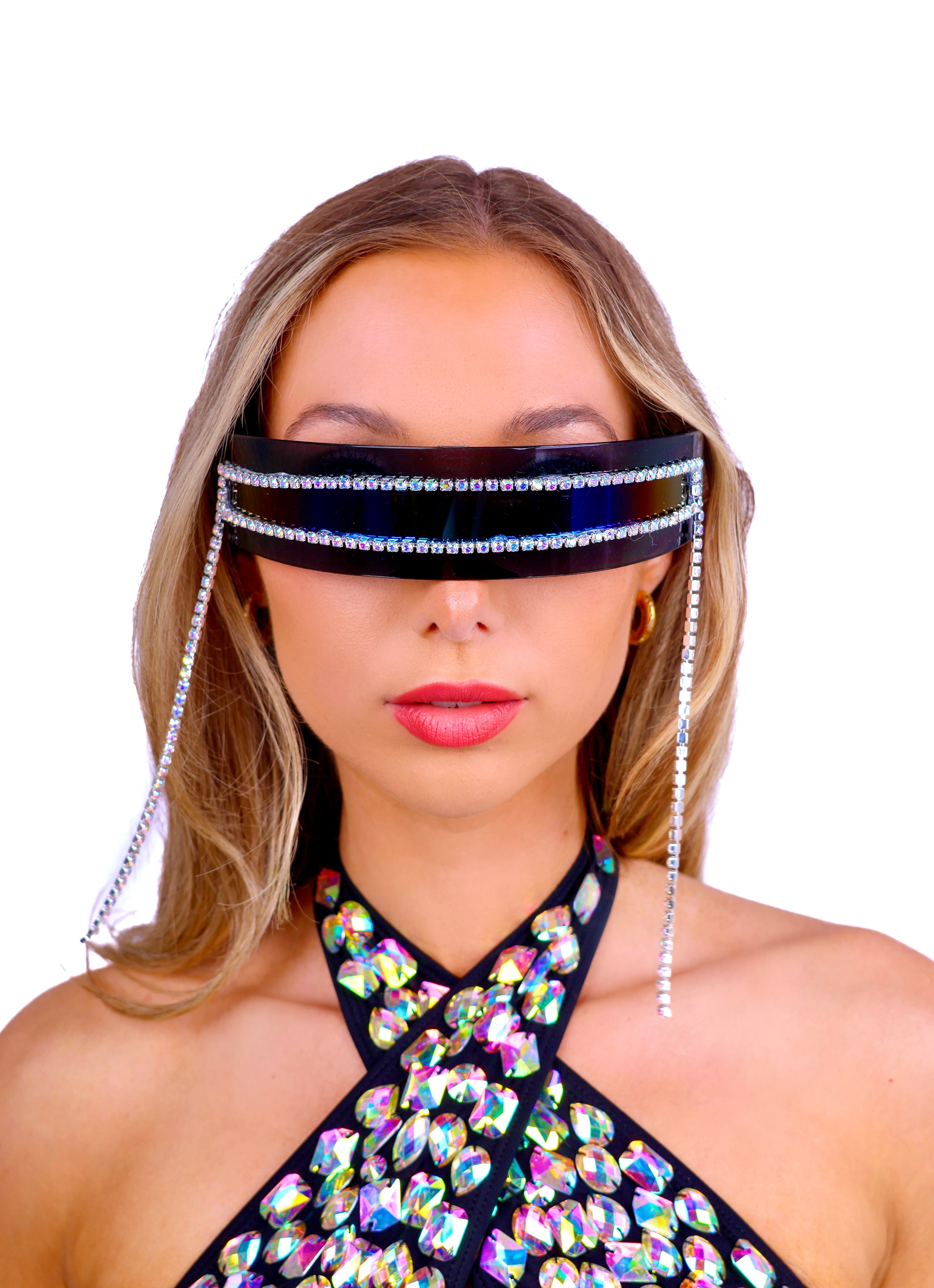 Cyber Black Disco Glasses