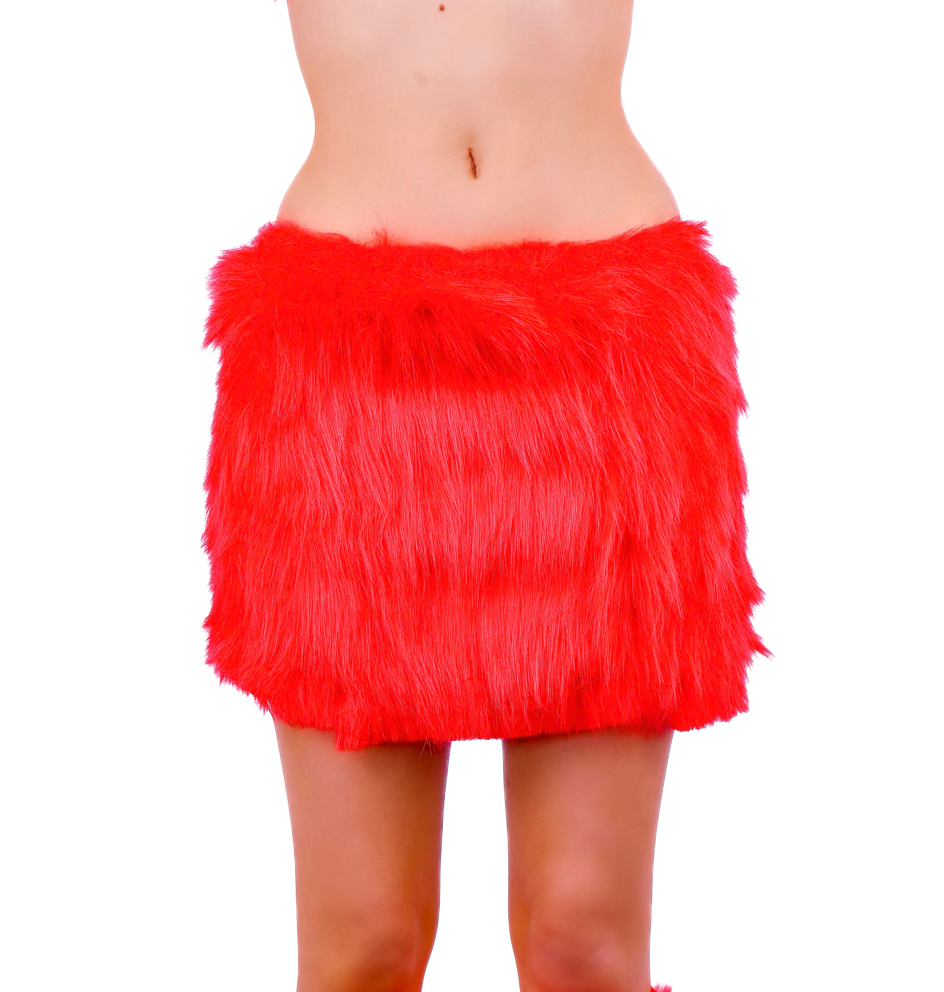 Cherry Diva Fuzzy Skirt