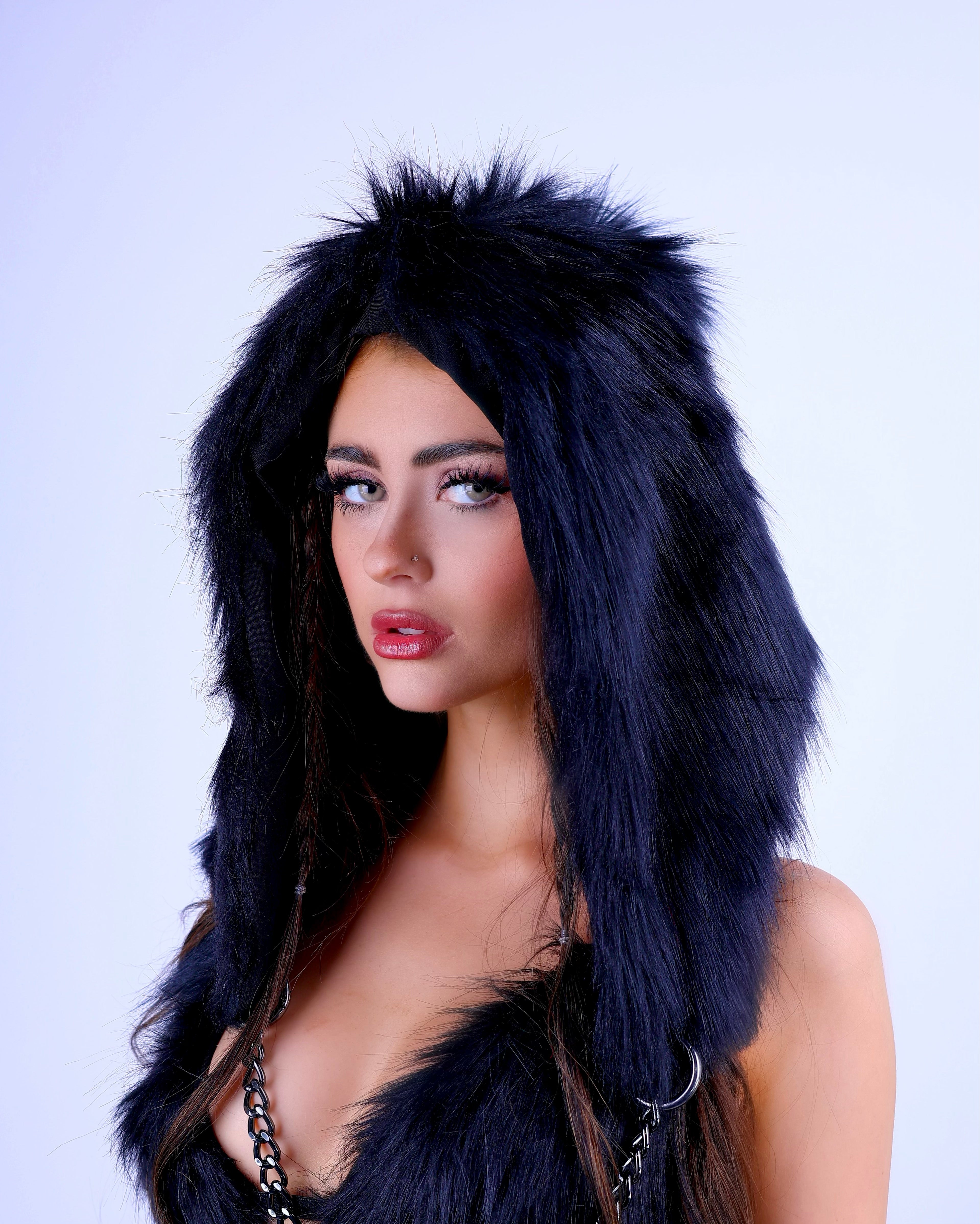 Midnight Diva Fuzzy Hood