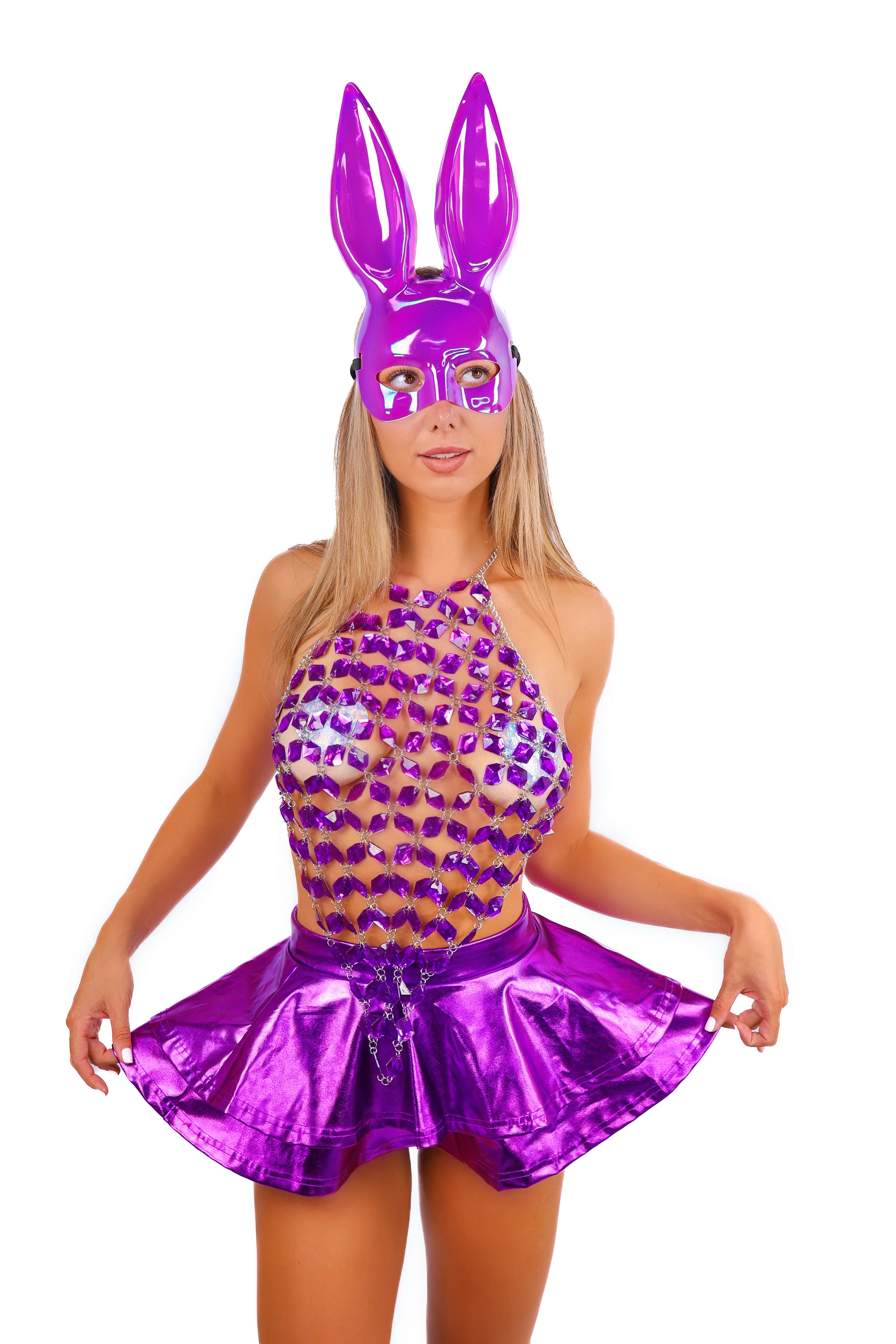 FULL OUTFIT- Purple Disco Bunny (3 pcs)