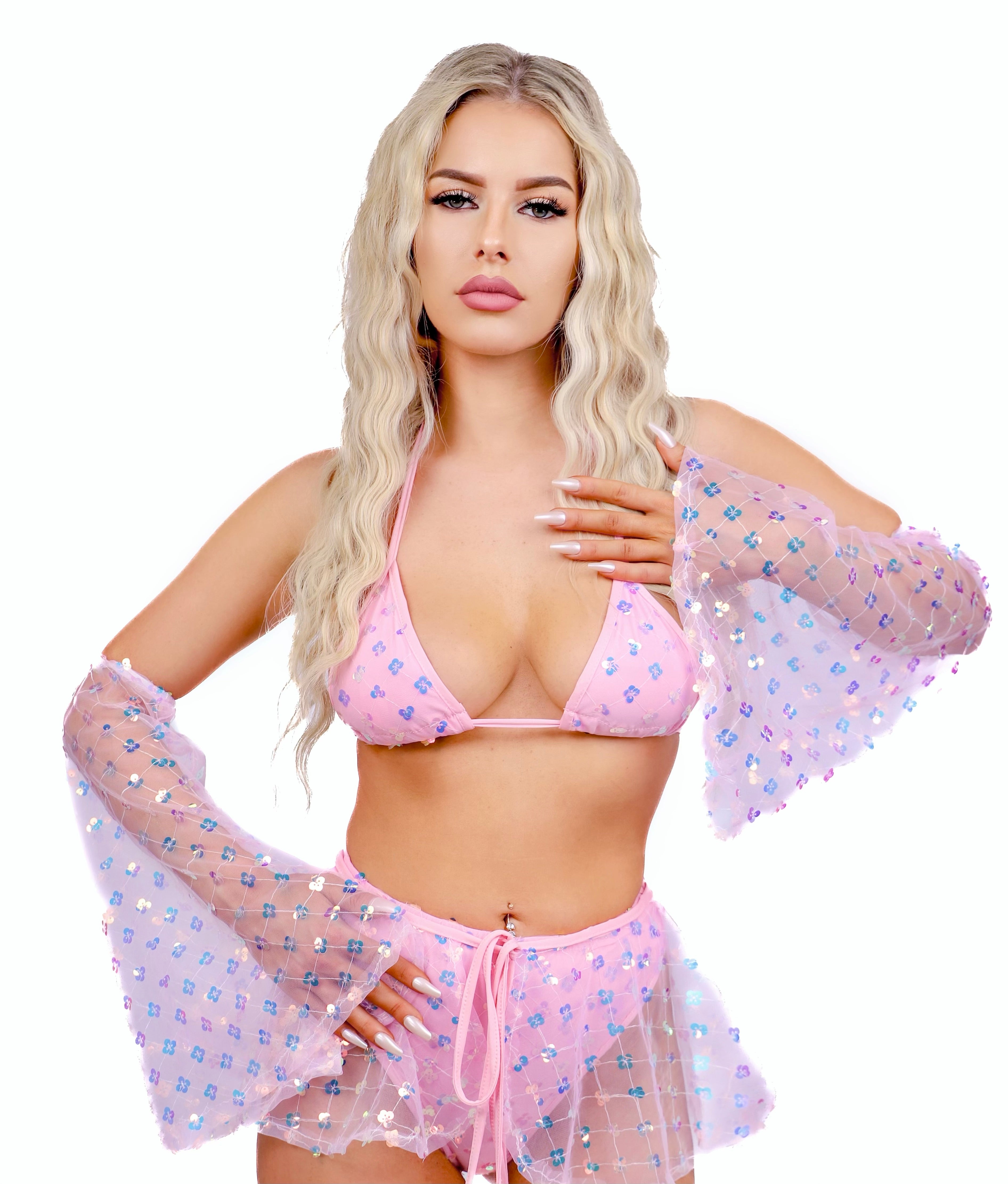 Pink Sparkle Fairy Blossom Arm Sleeves