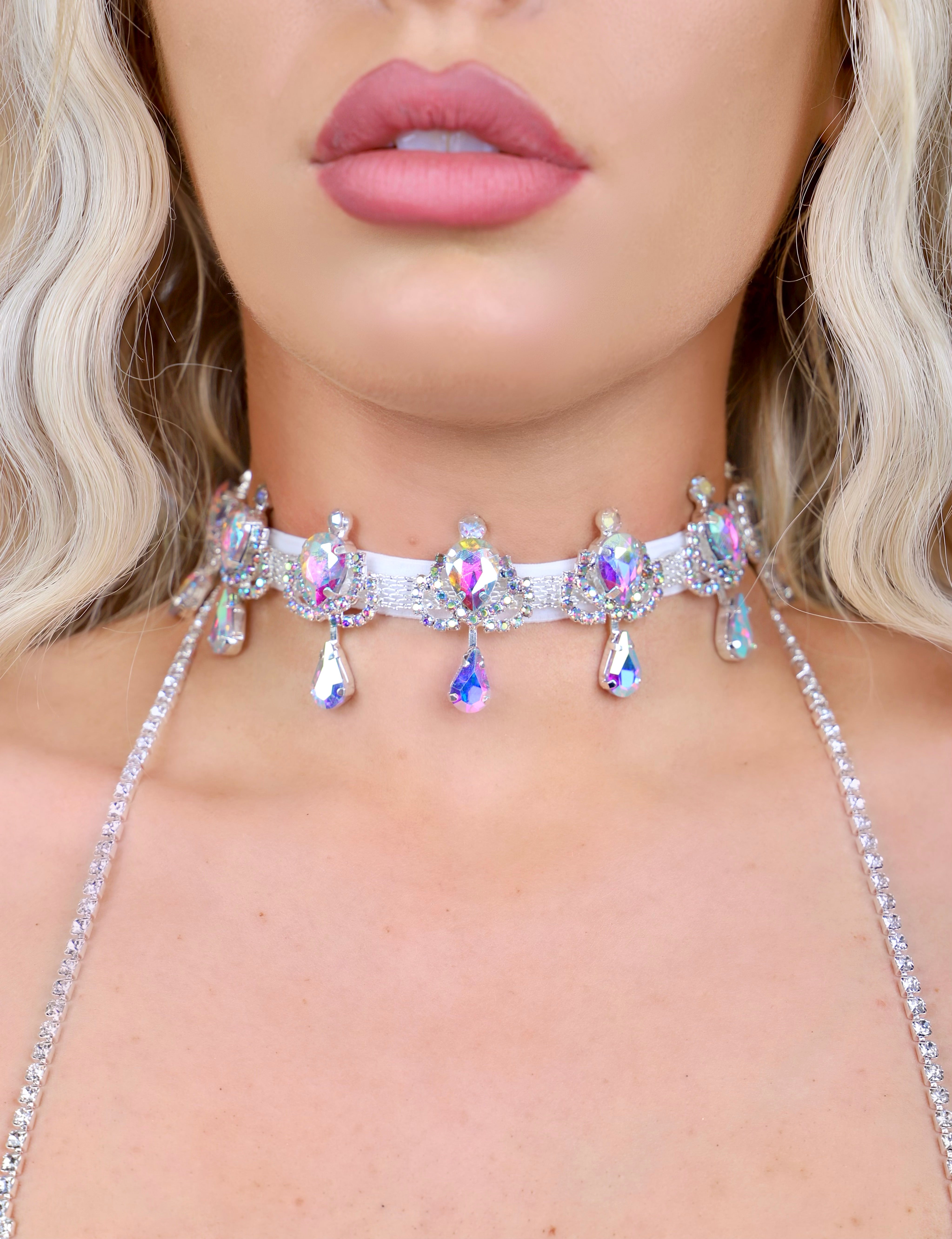 Silver Crystal Carnival Necklace