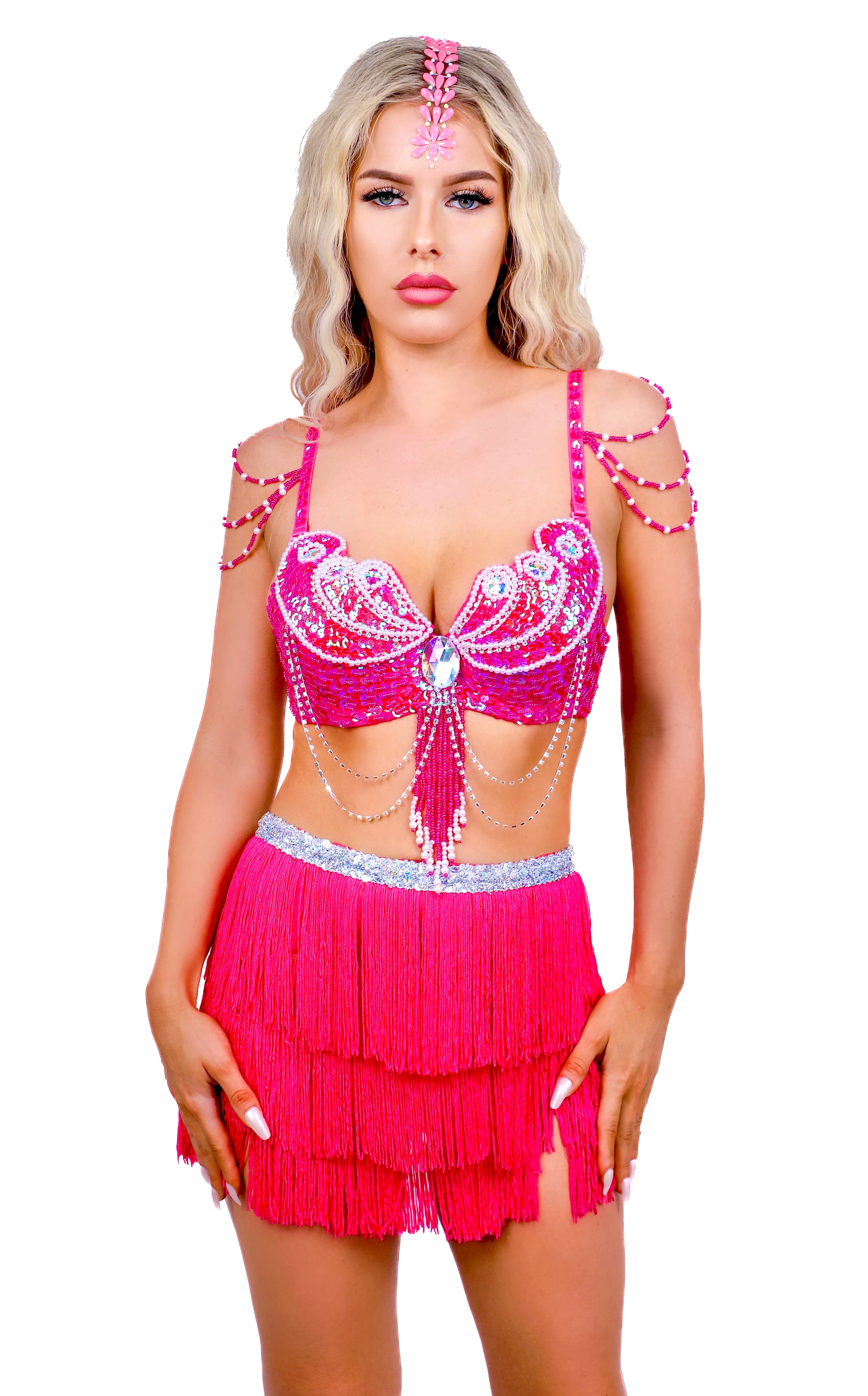 FULL OUTFIT- Hot Pink Rose (3 pcs)