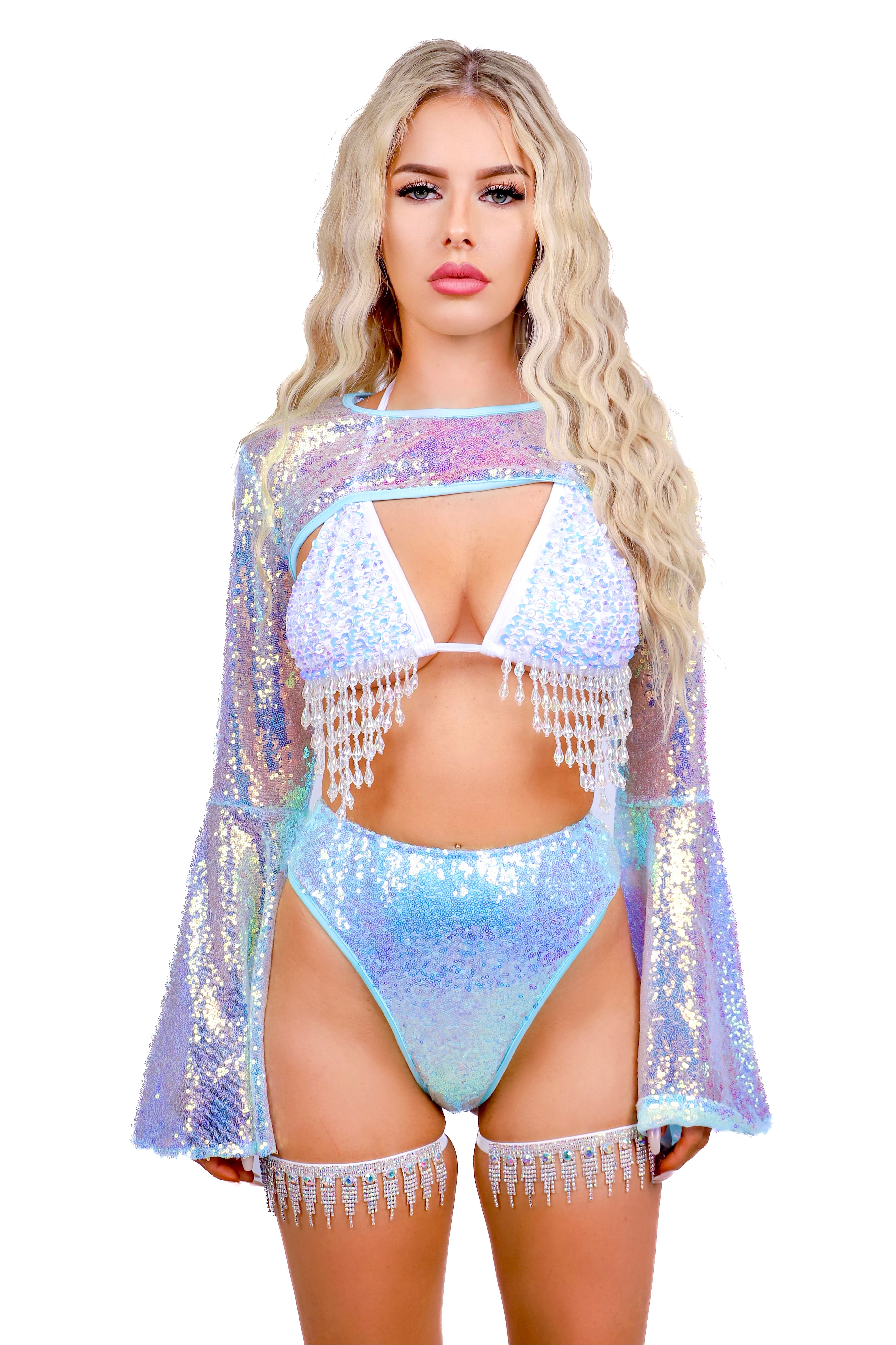 FULL OUTFIT- Iridescent Swan Goddess (4 pcs)