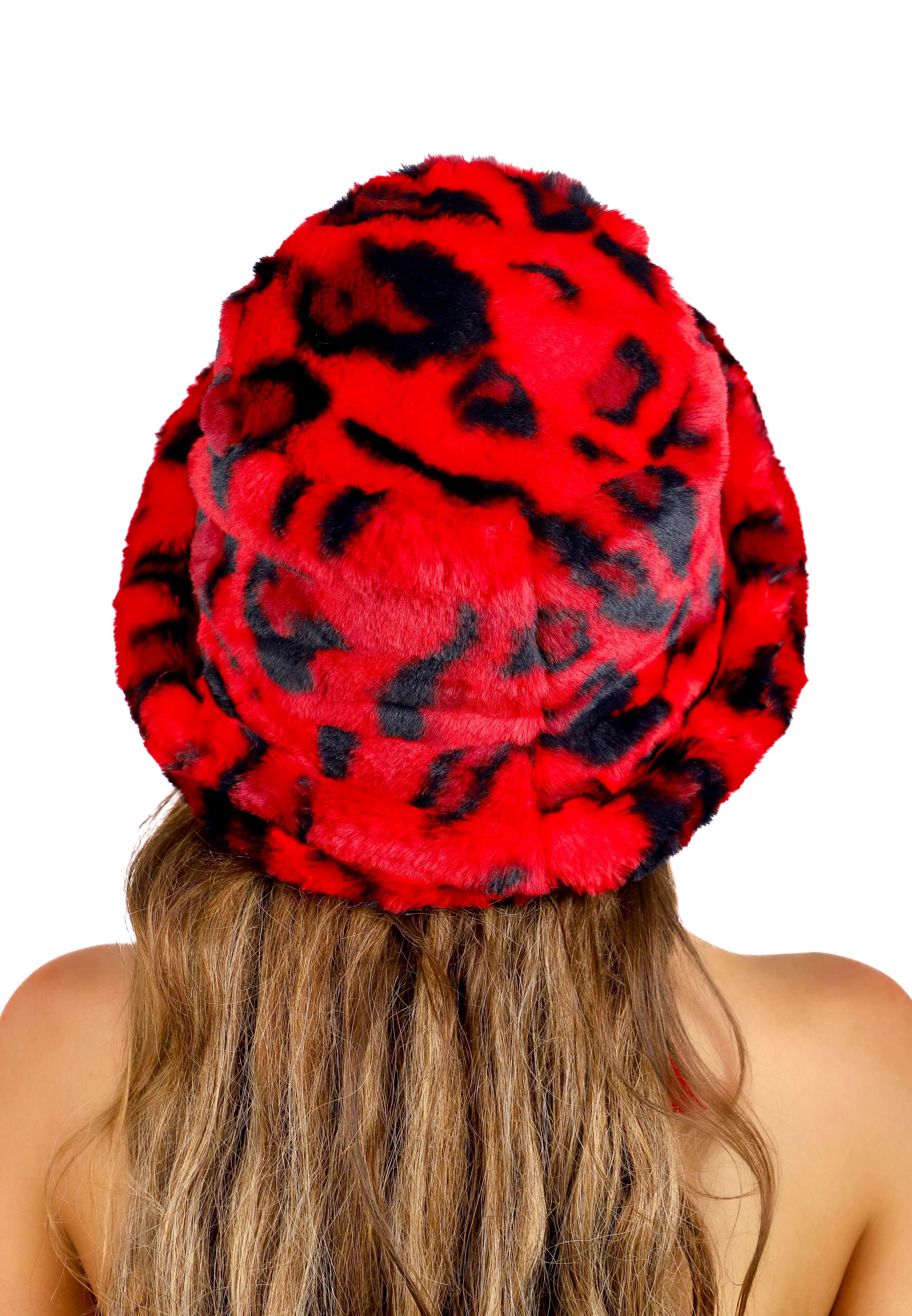 Ruby Cheetah Fuzzy Hat