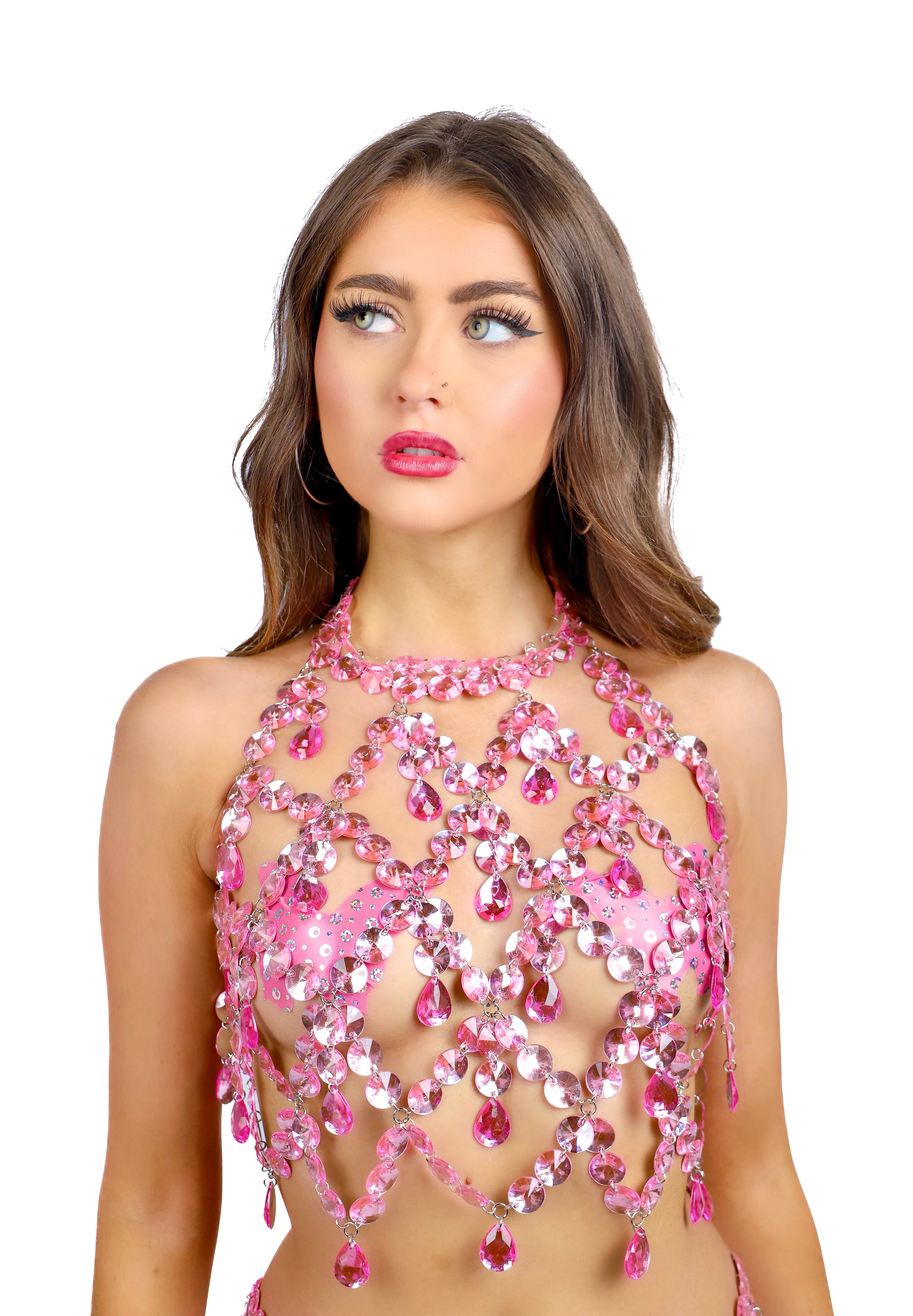 Pink Goddess Rain Jewelry Top