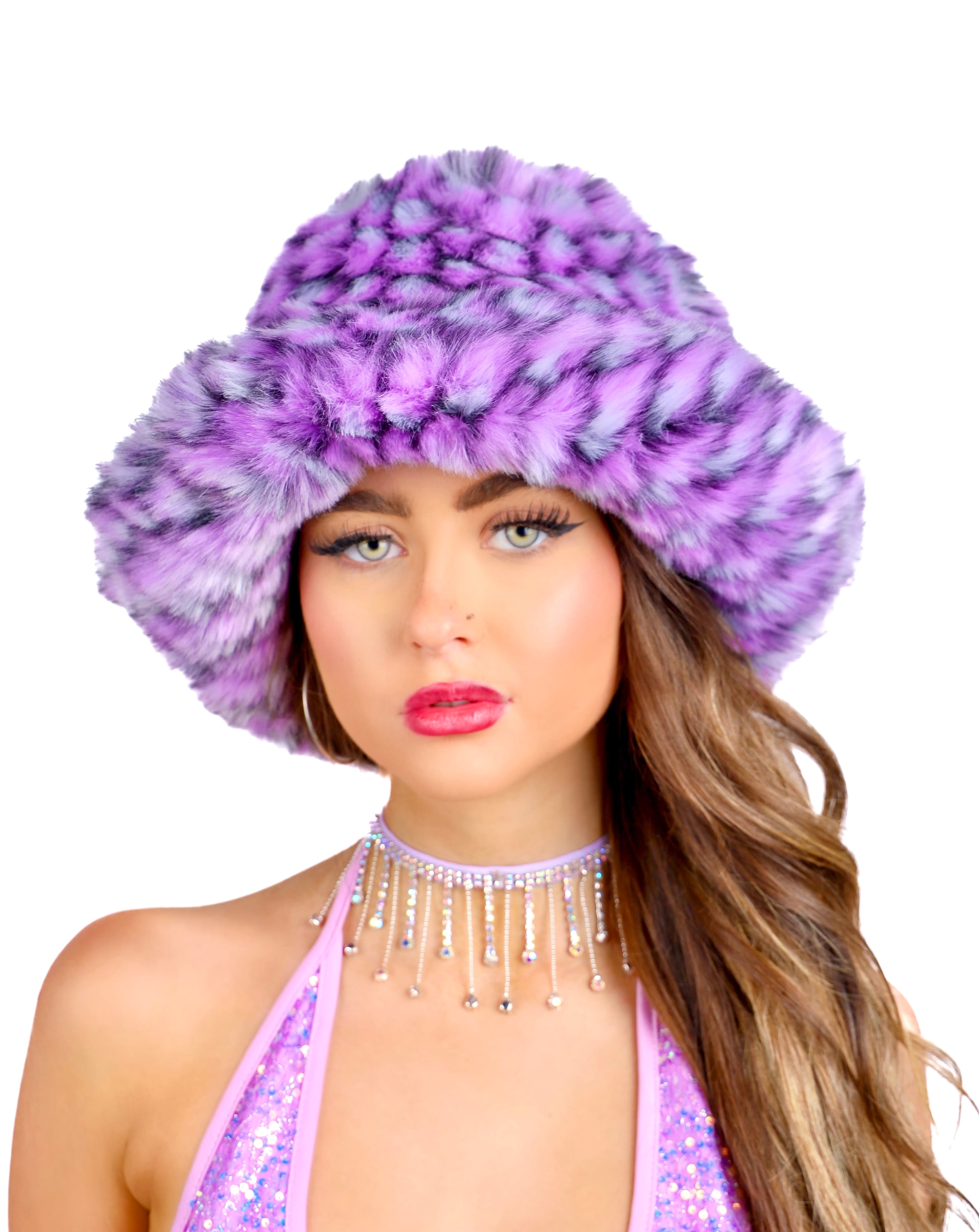 Purple Prism Fuzzy Hat