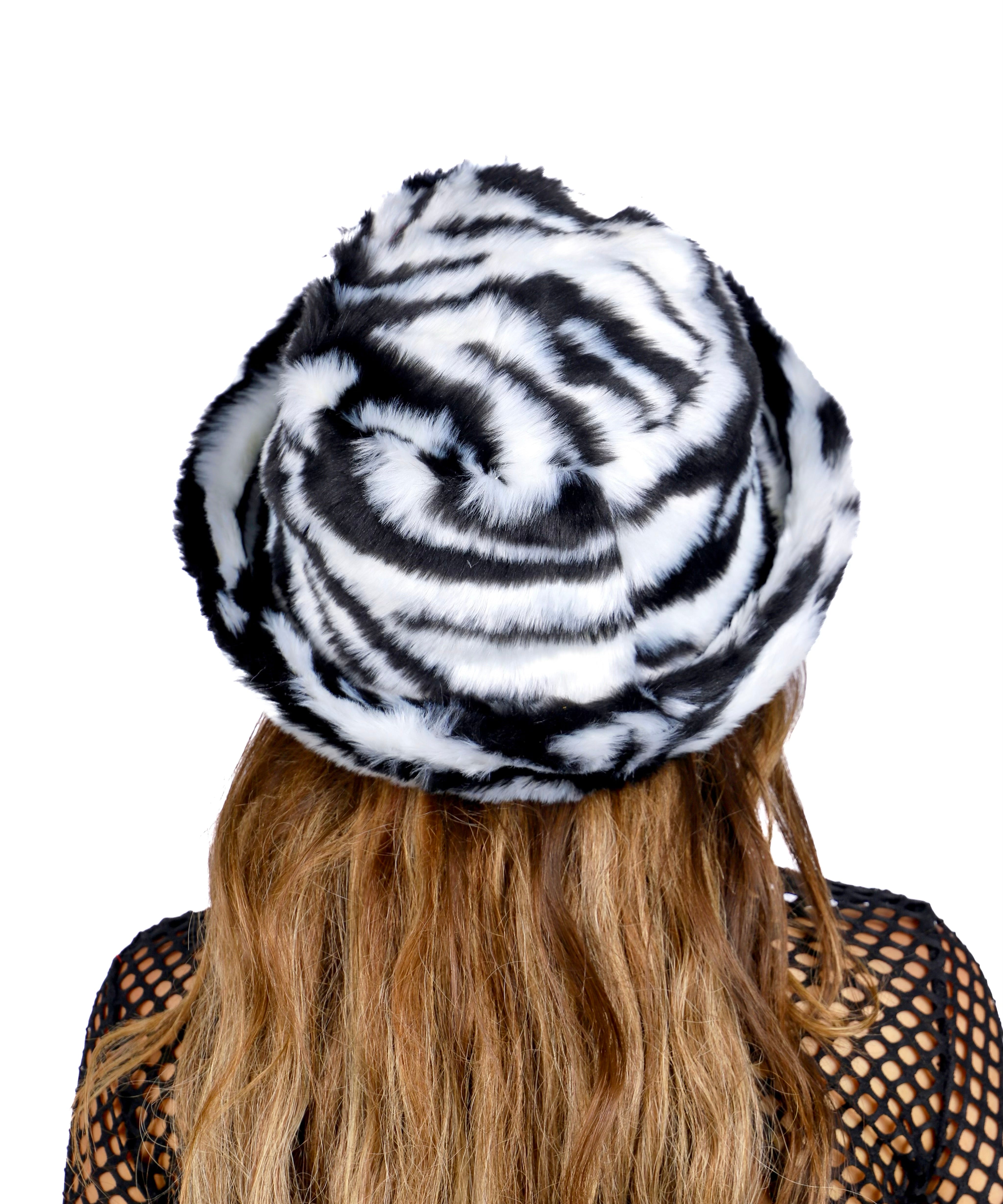 Zebra Fuzzy Hat