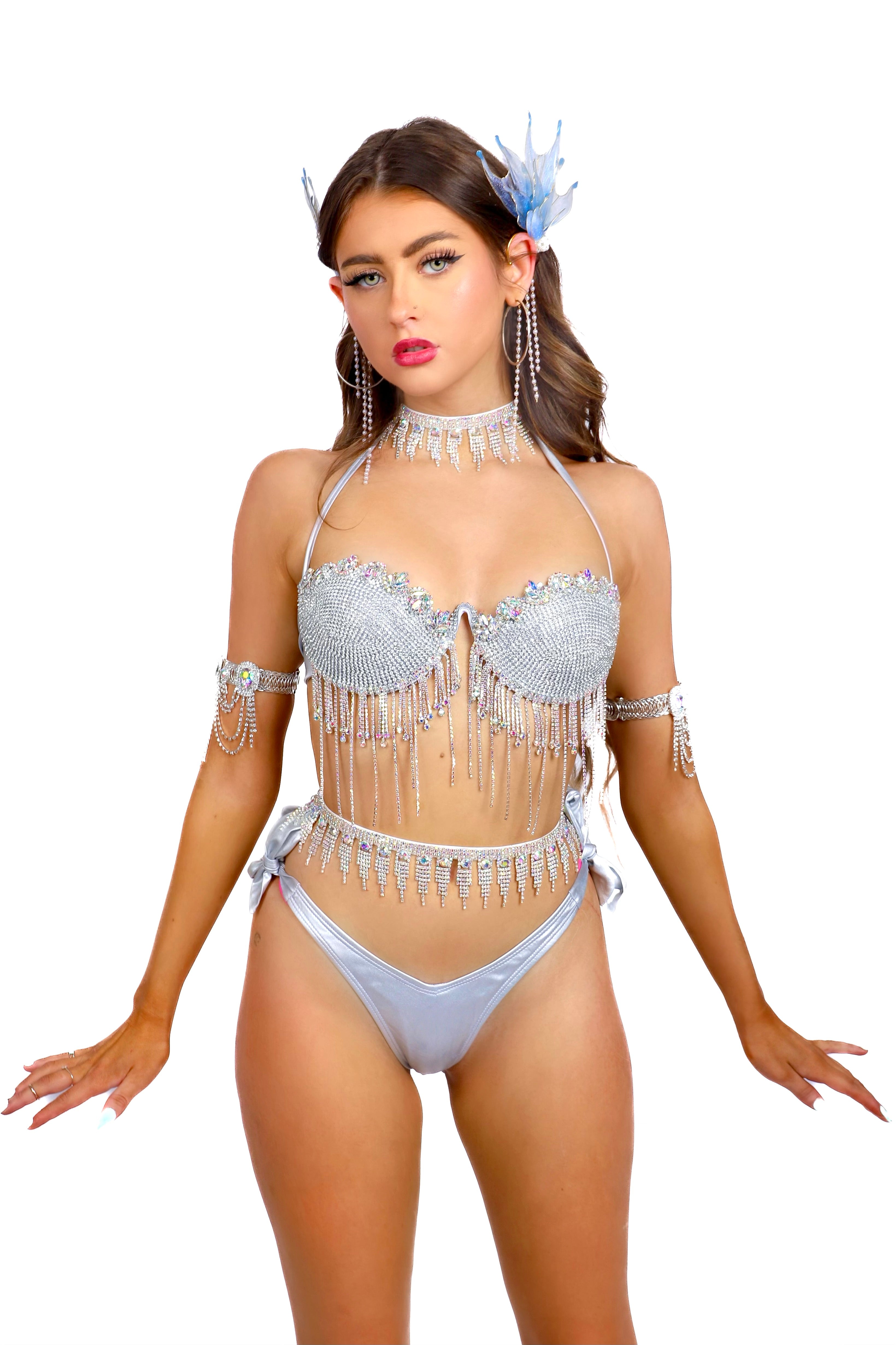 FULL OUTFIT- Silver Siren Goddess (7 pcs)