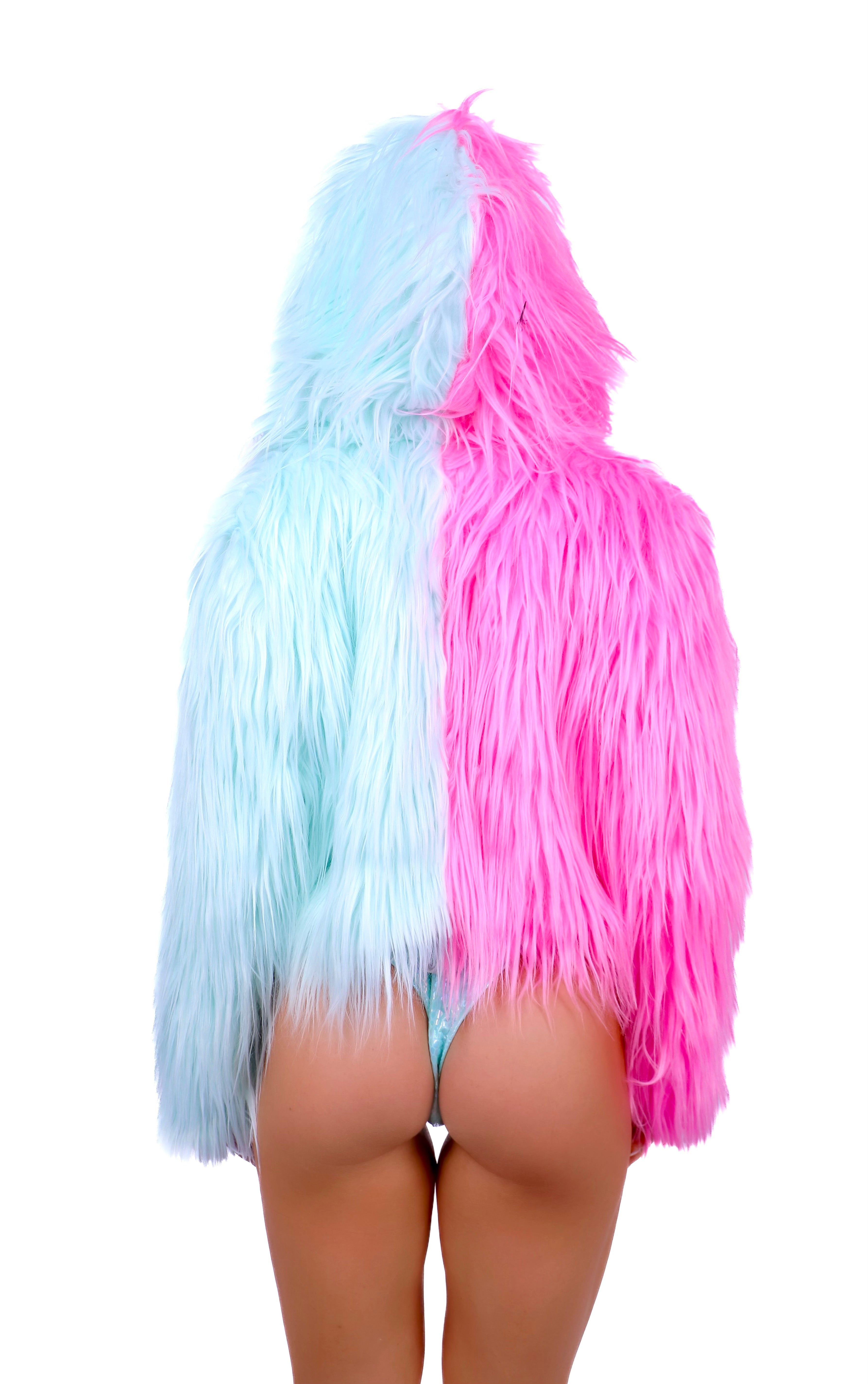 Pink/Blue Fuzzy Jacket