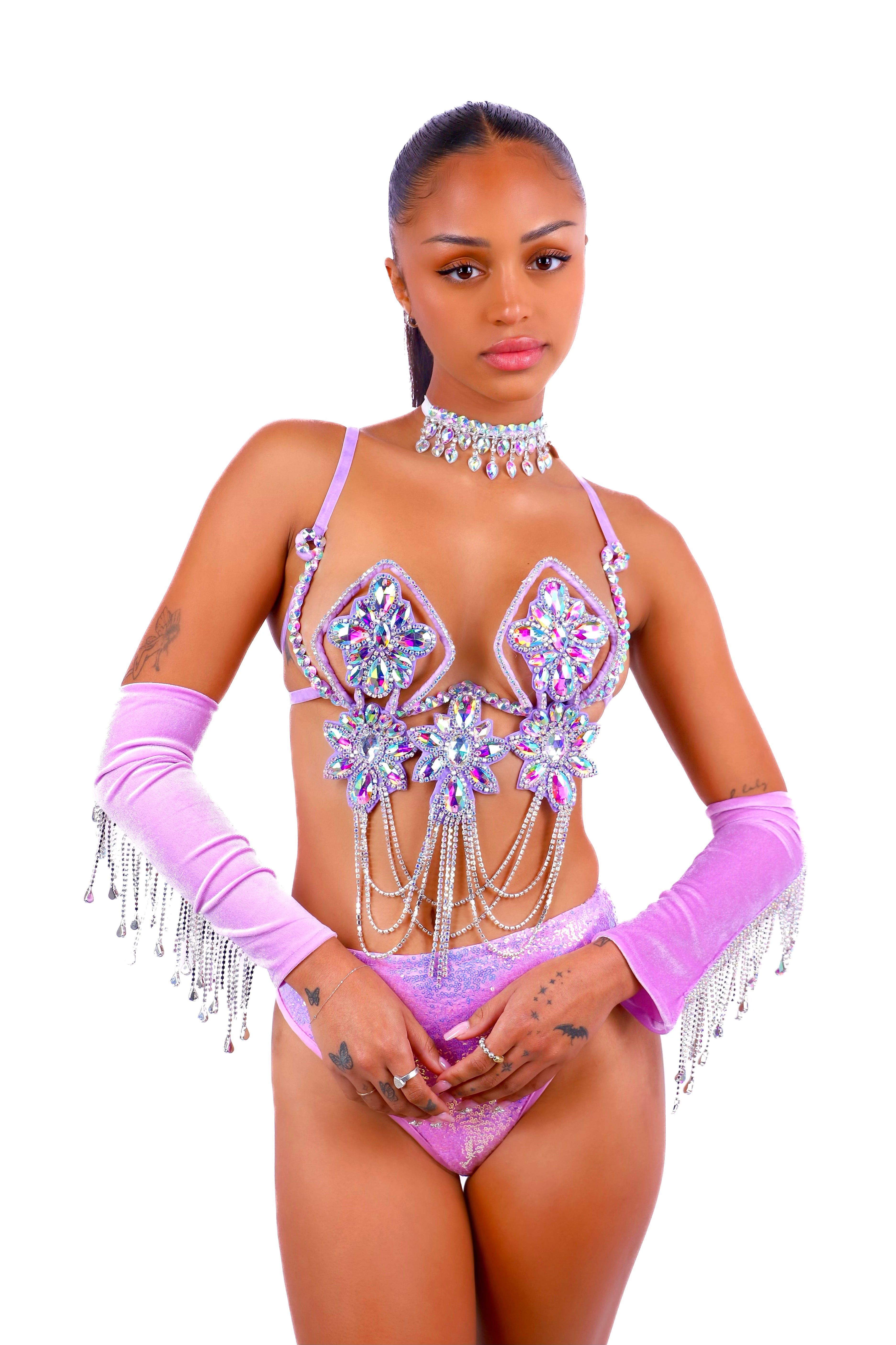 Lilac Lotus Carnival Bra Top