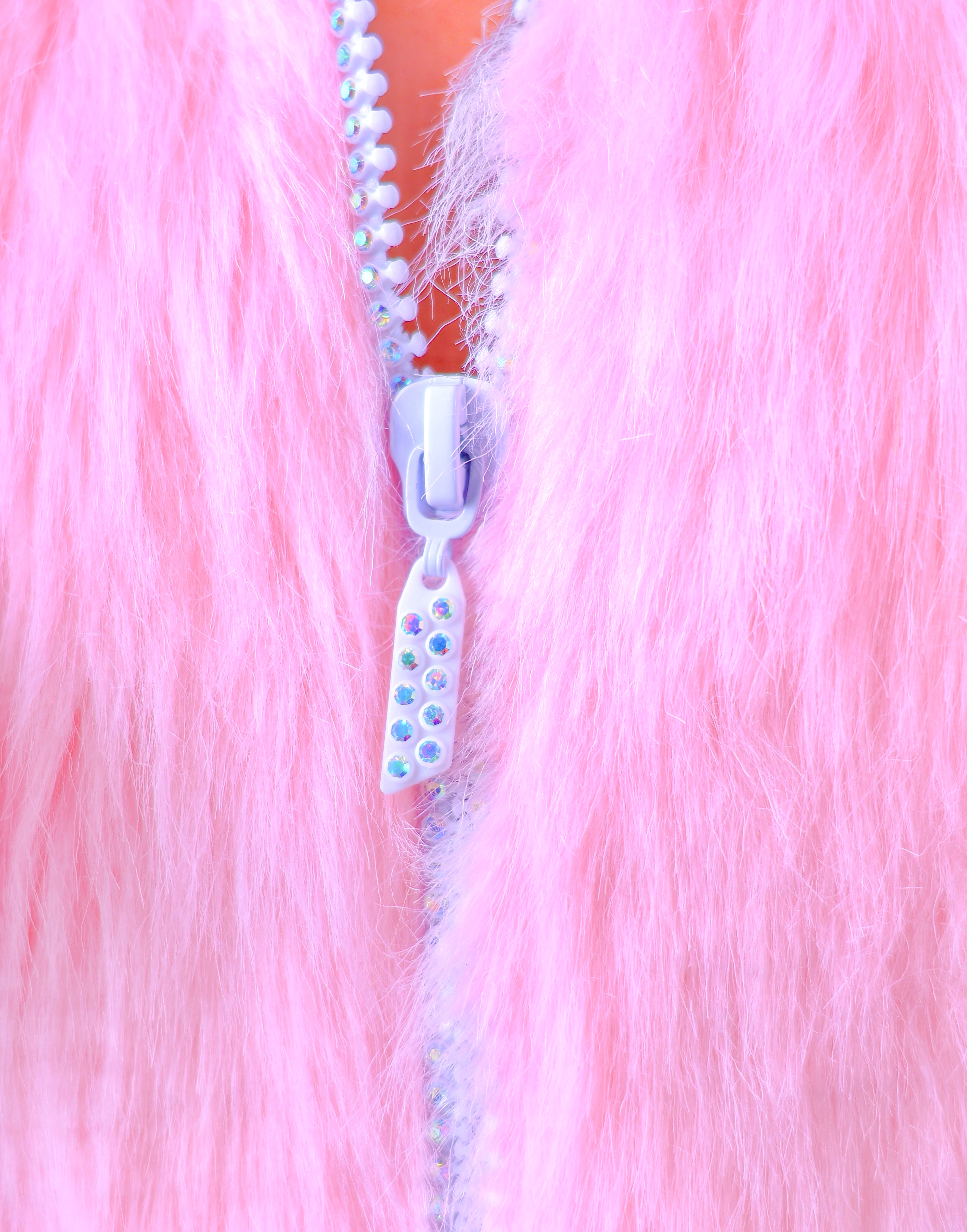 Pink Candy Fuzzy Jacket