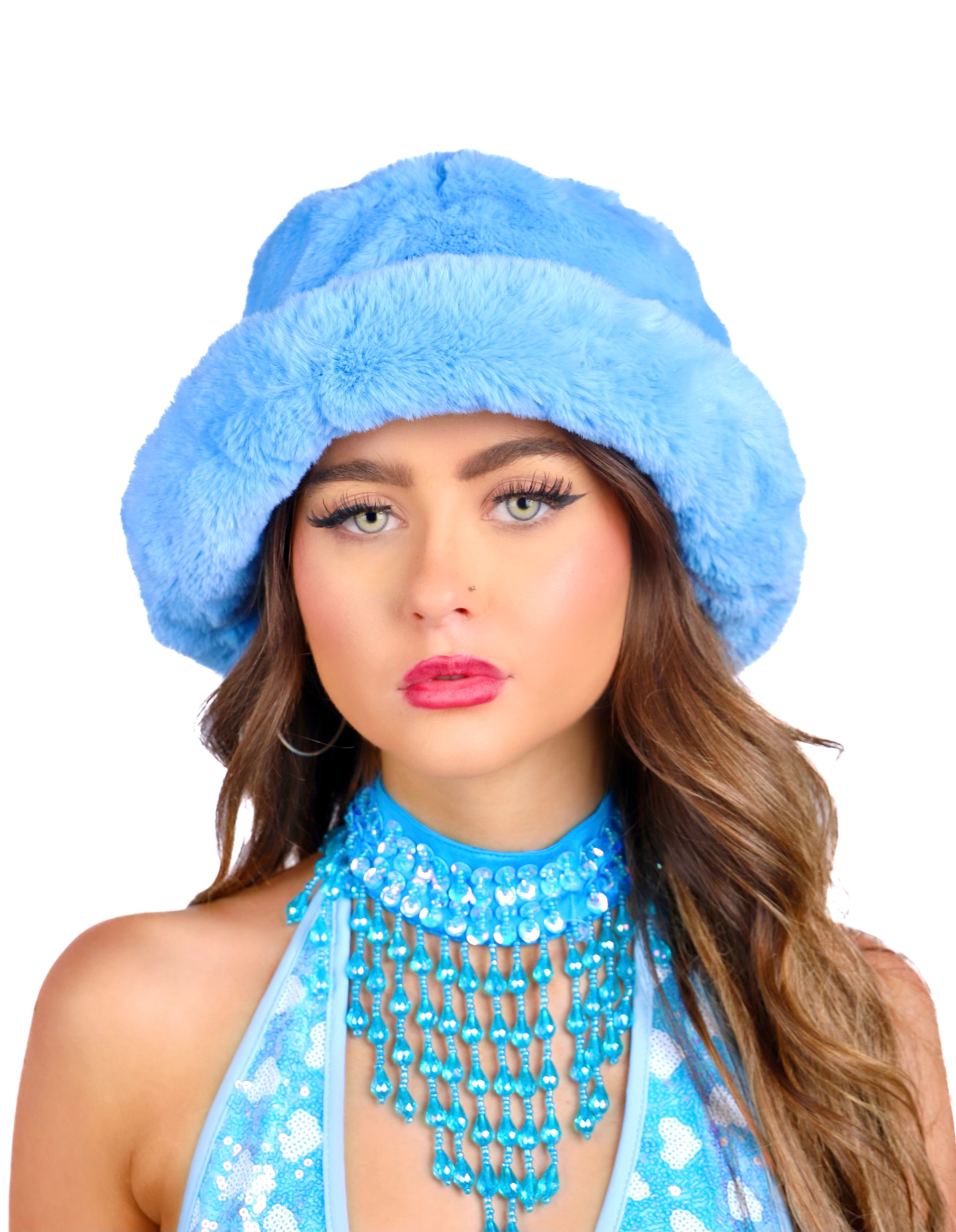 Baby Blue Fuzzy Hat