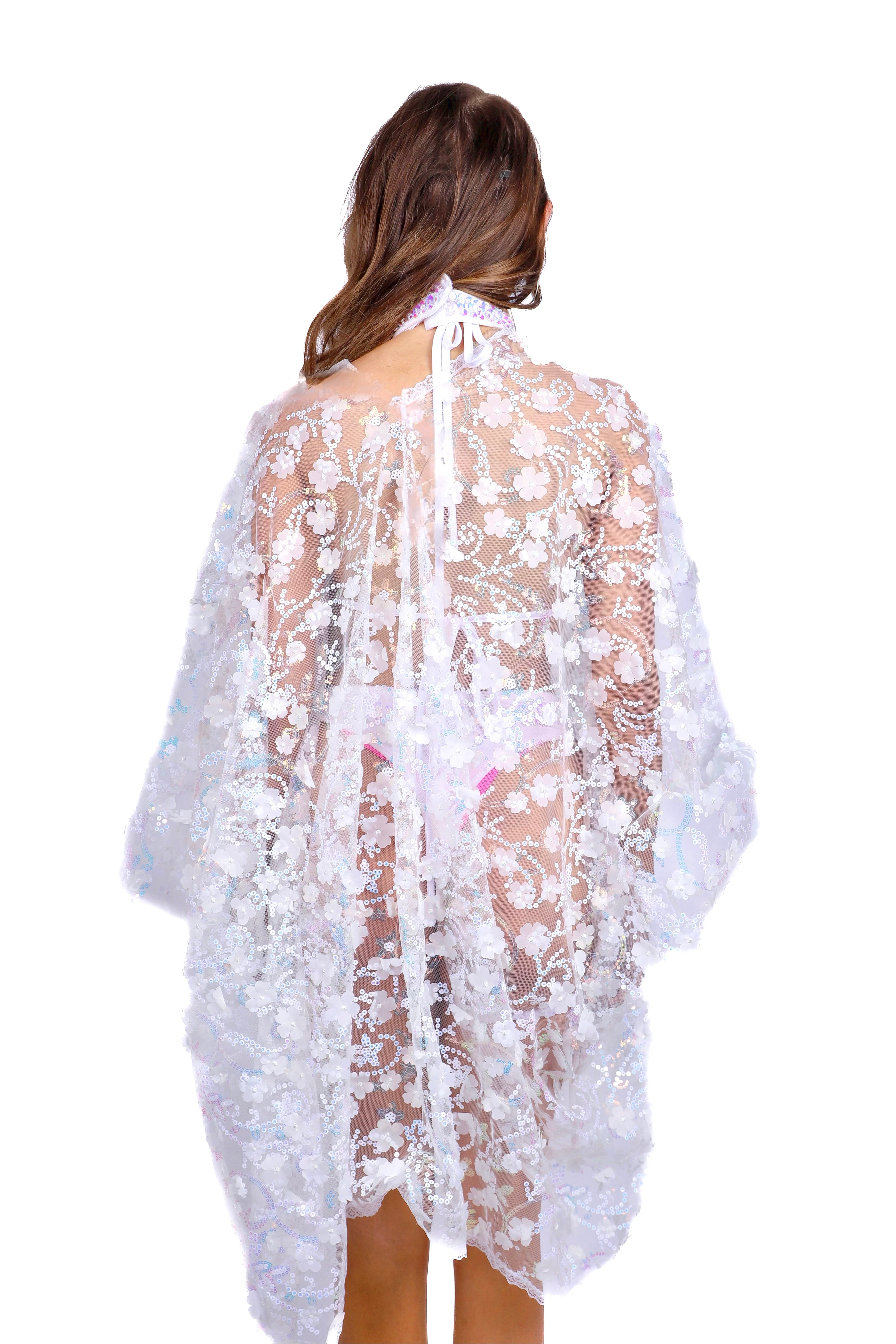 3D Blossom Kimono- Iridescent Fairy