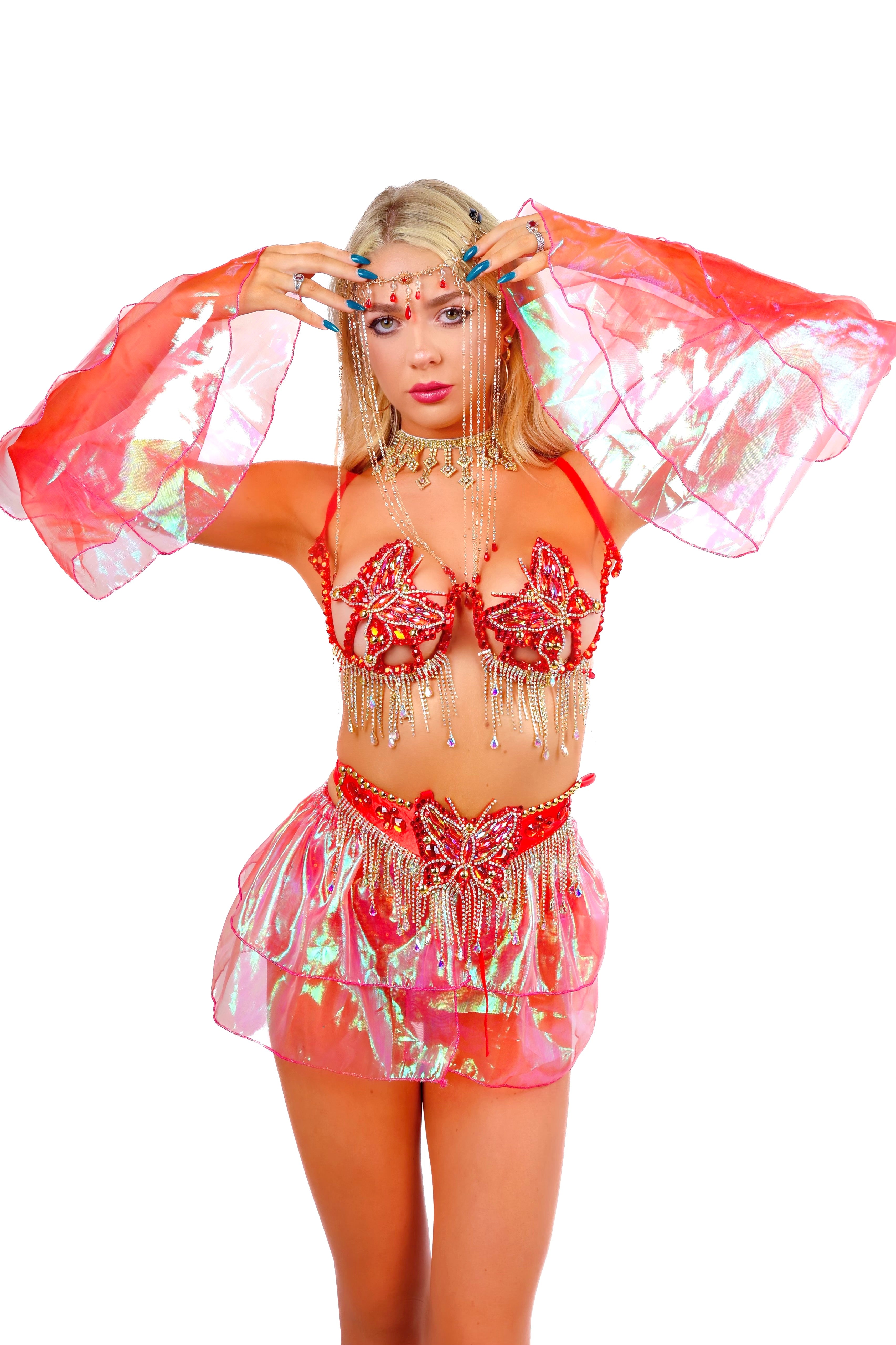 Ruby Shine Iridescence Skirt