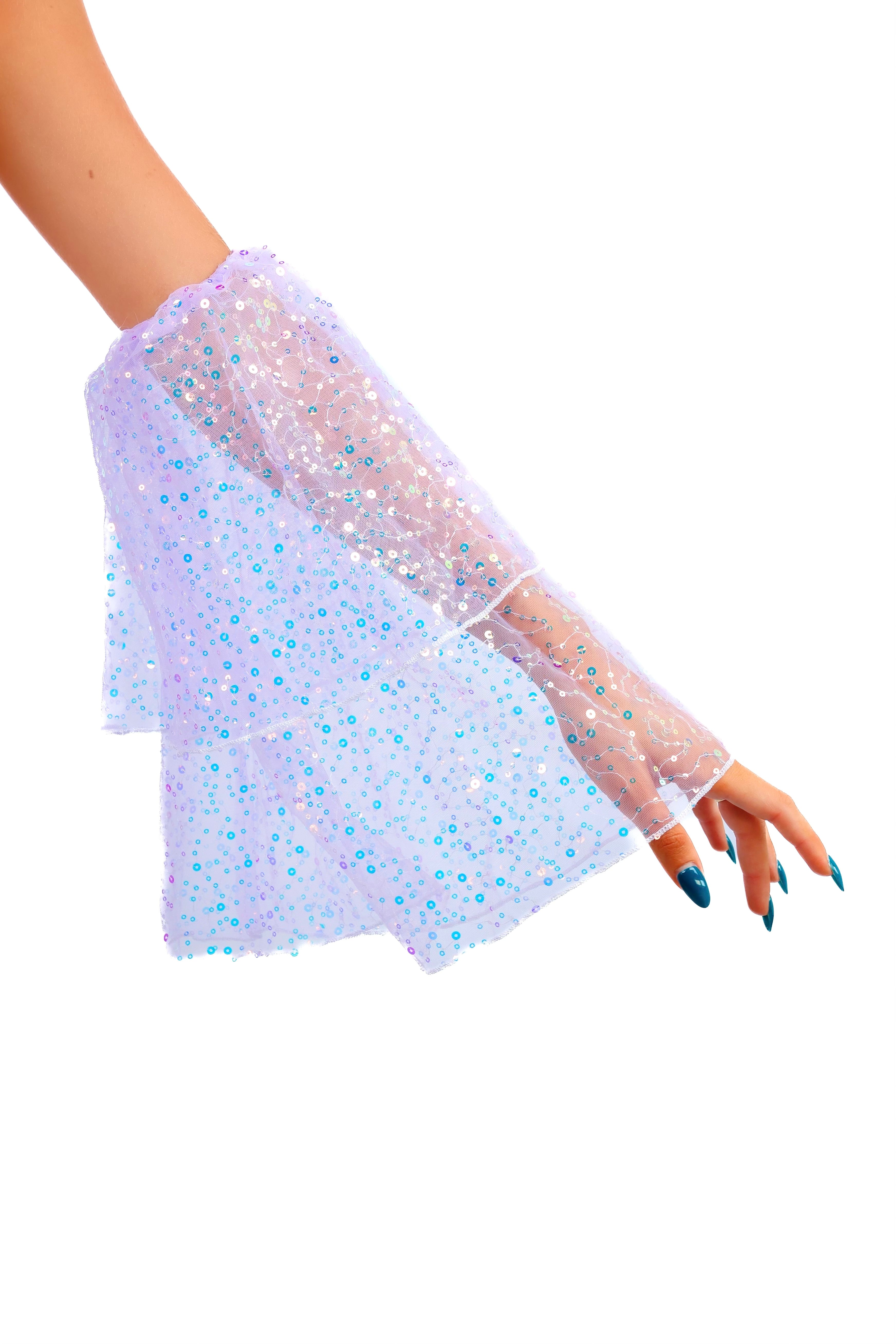 Lilac Glitter Iridescence Fairy Arm Sleeves