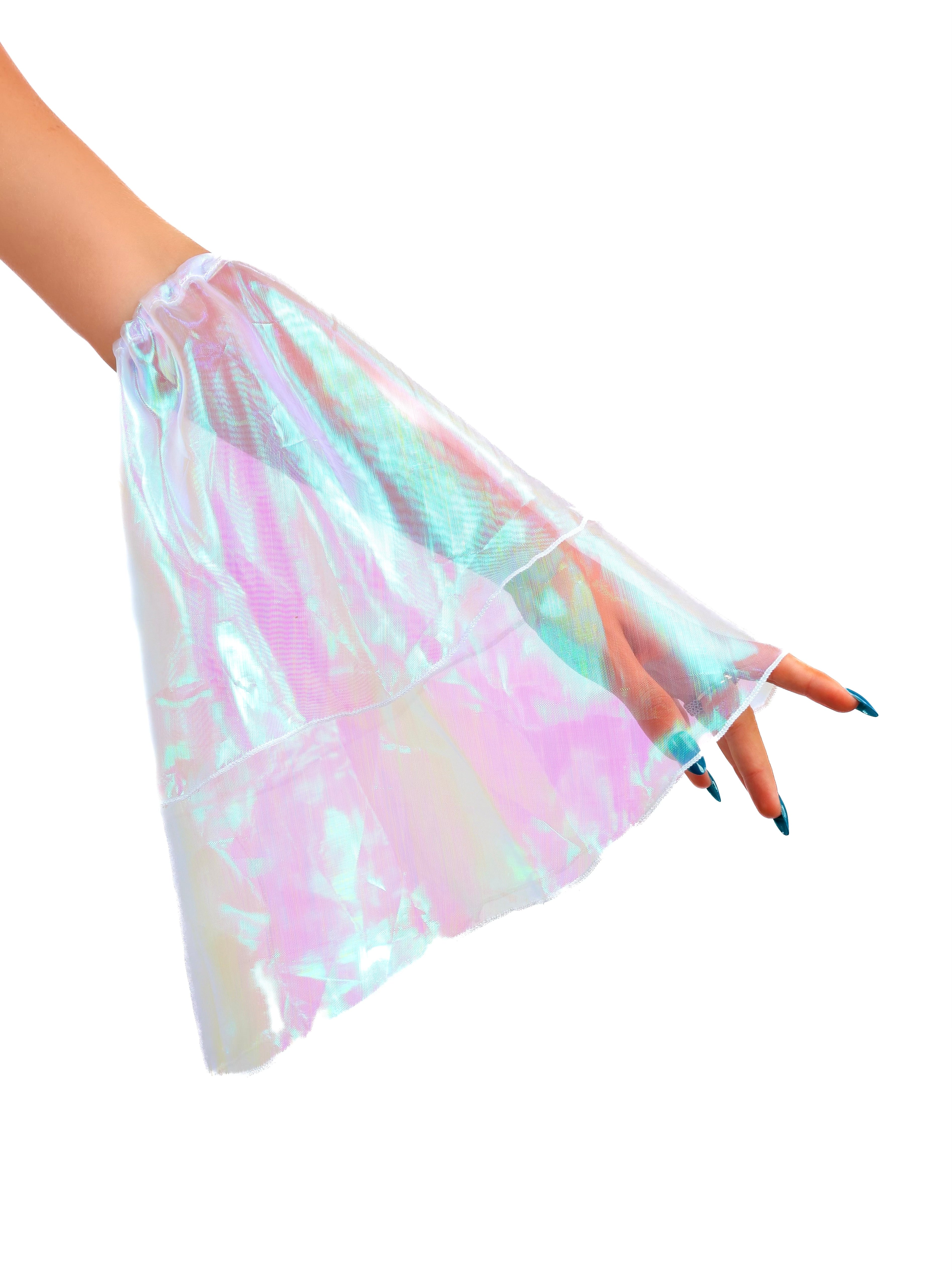 White Shine Iridescence Fairy Arm Sleeves