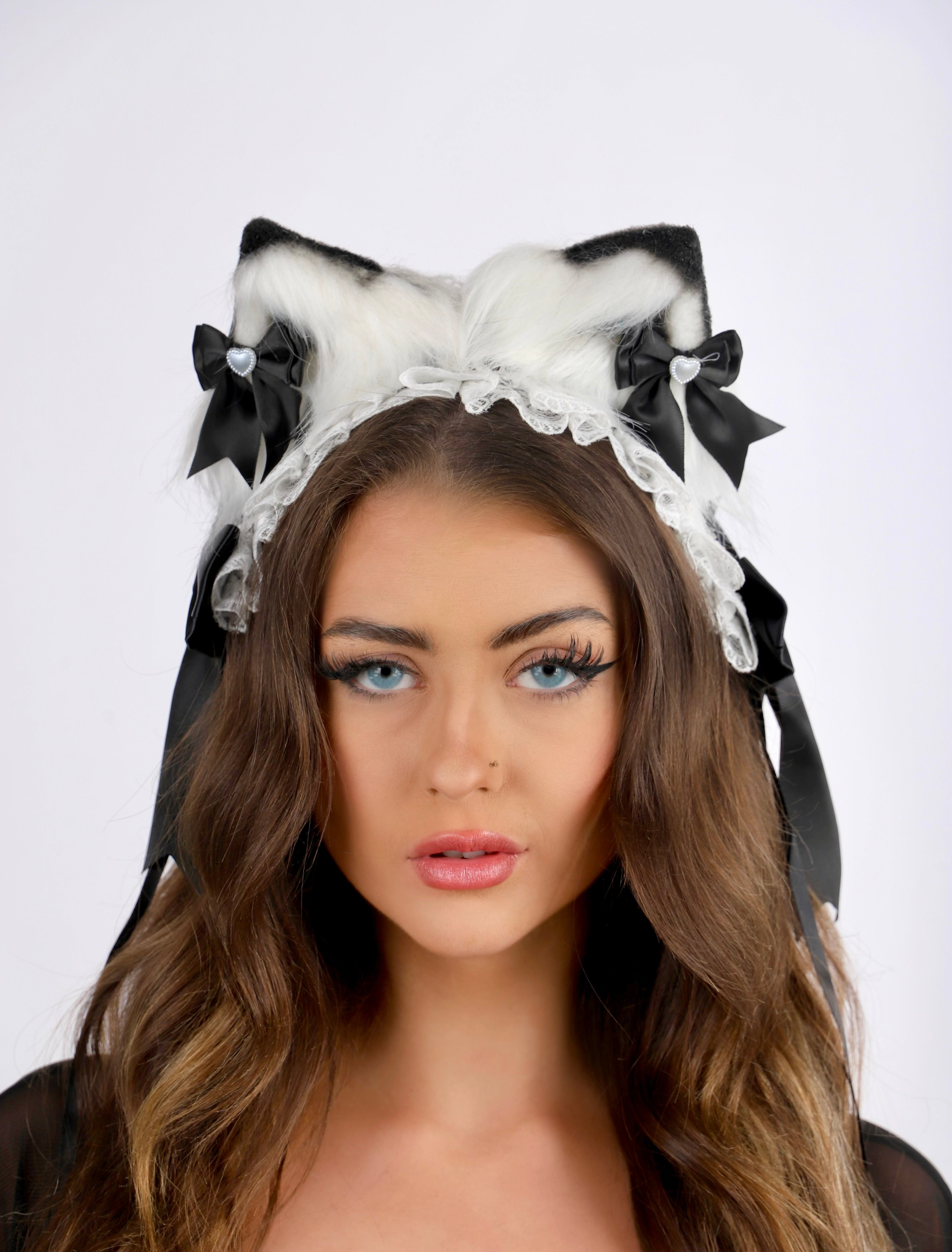 Midnight Doll Kitty Fuzzy Headband