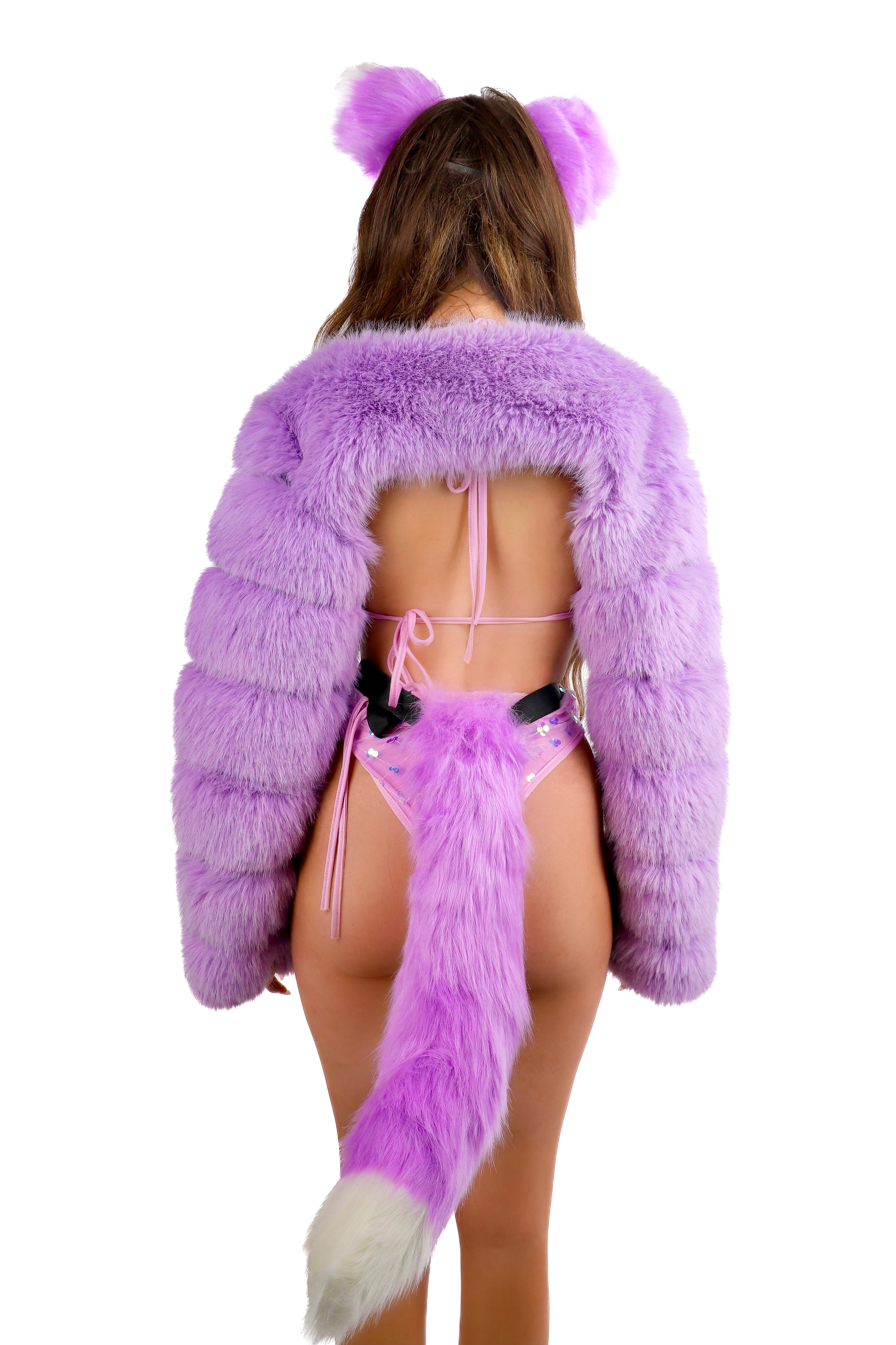 Purple Fox Fuzzy Tail