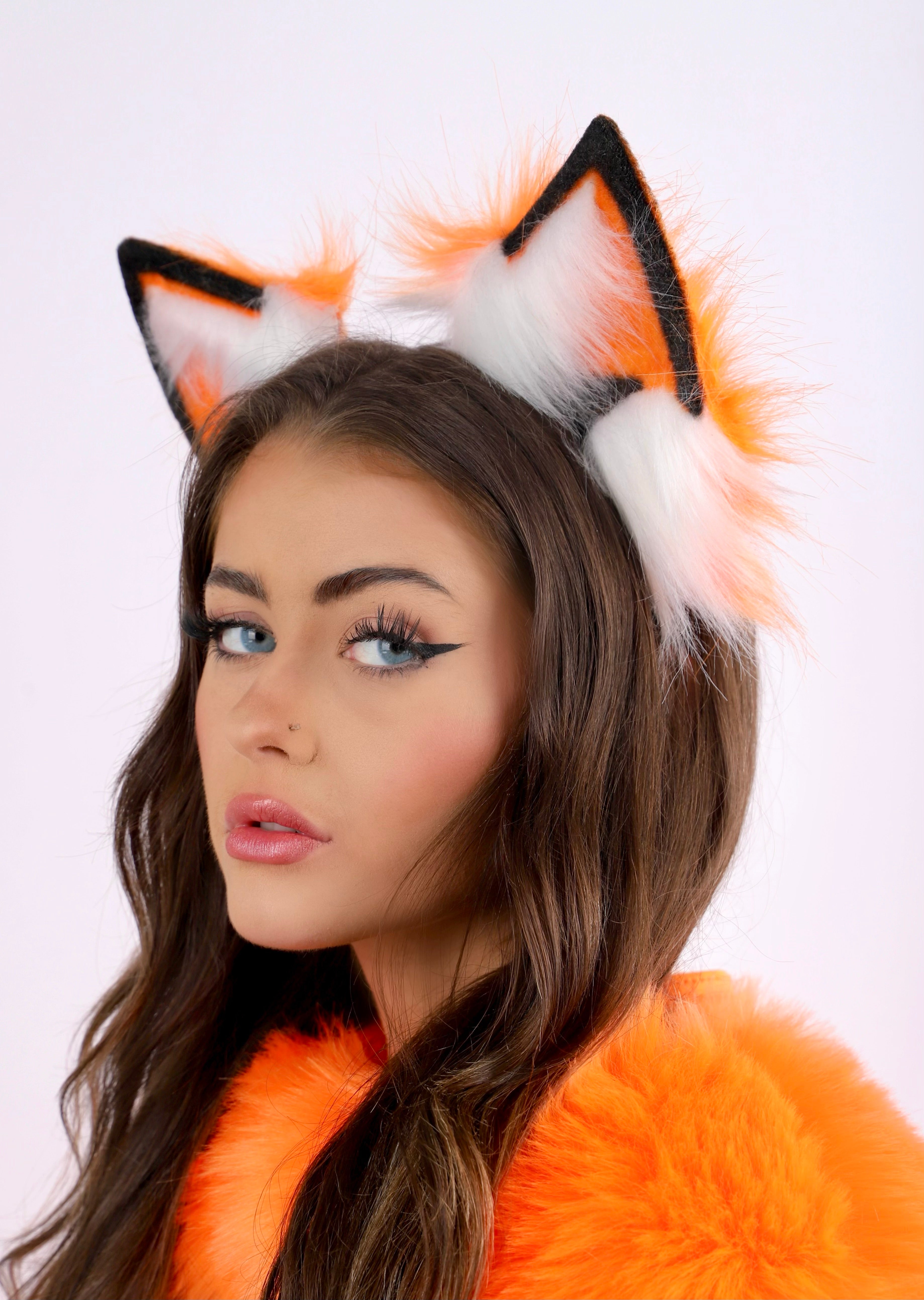 Orange Fox Fuzzy Headband