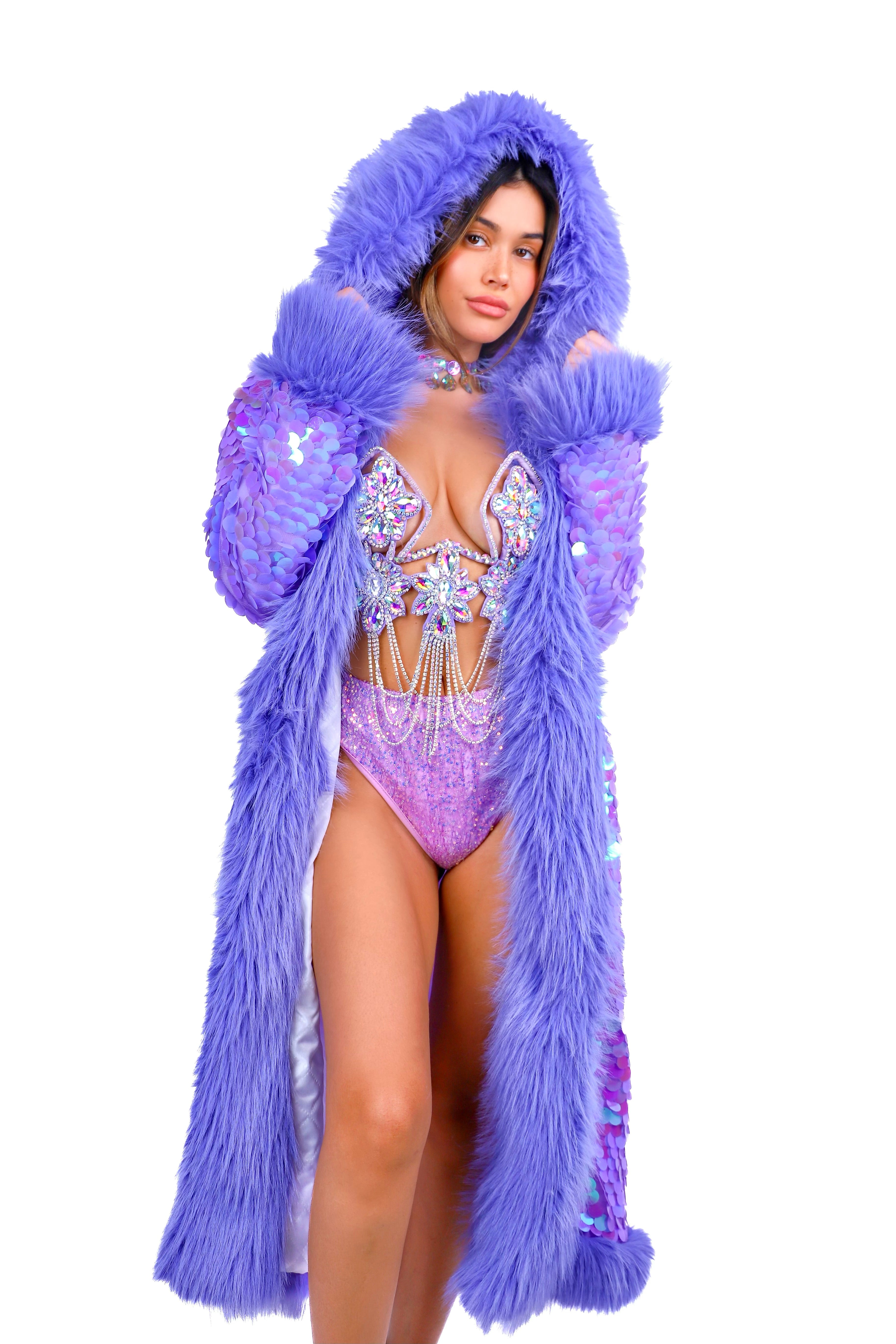 FULL OUTFIT- Fuzzy Lavender Lotus Disco (4 pcs)