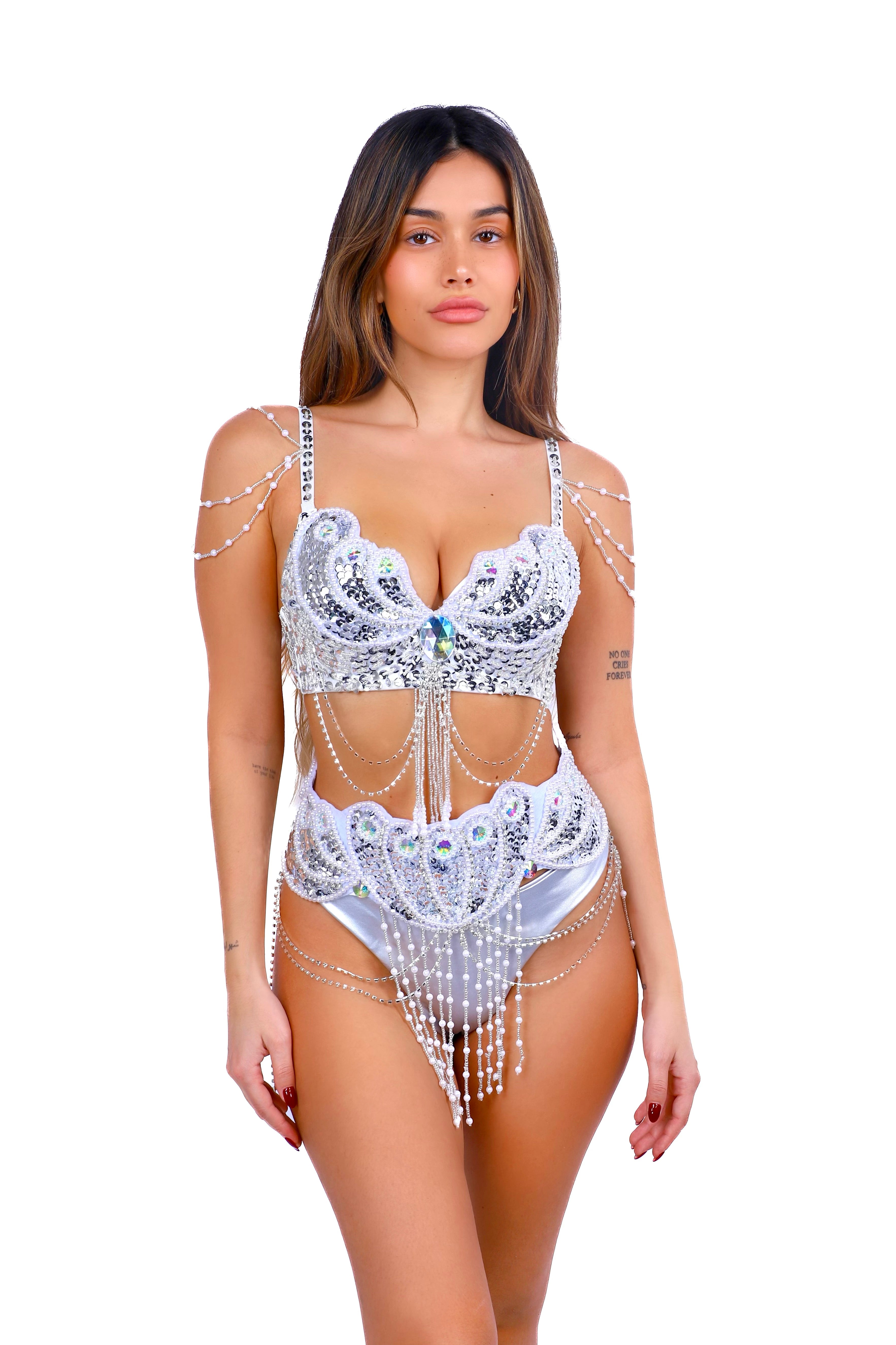 Silver Mermaid Carnival Set