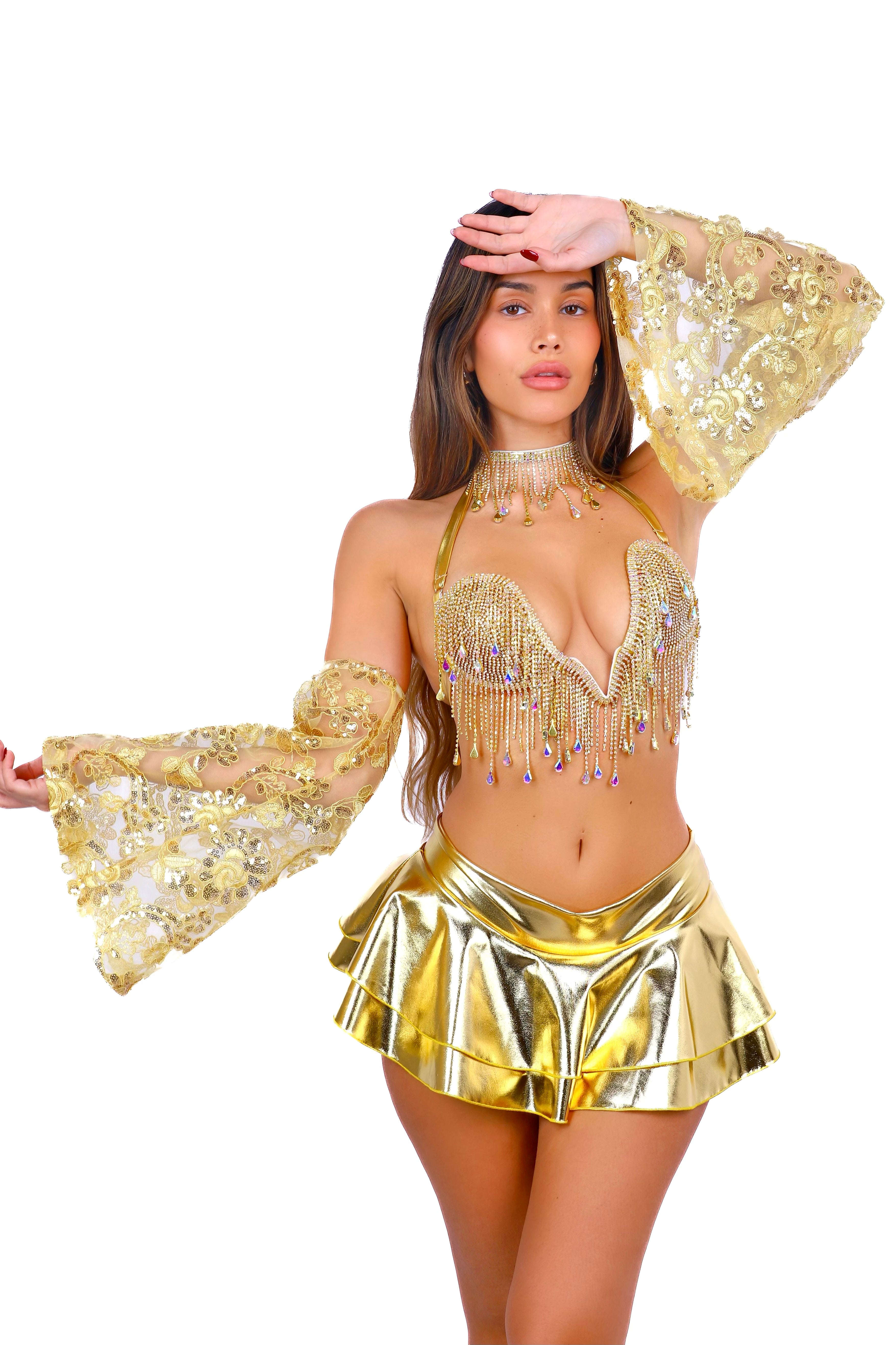 FULL OUTFIT- Gold Desire Diva (3 pcs)