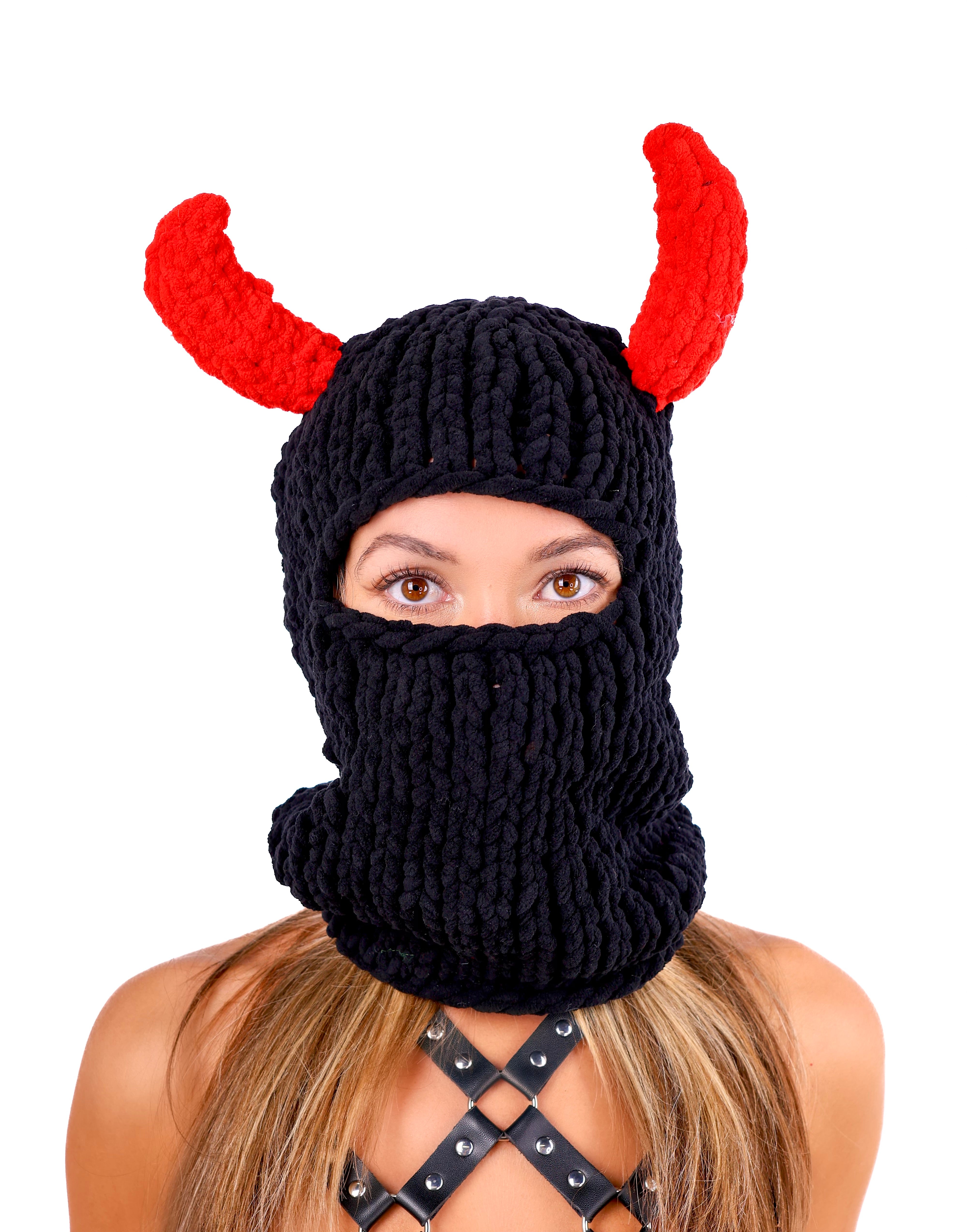 Black/Red Devil Hat