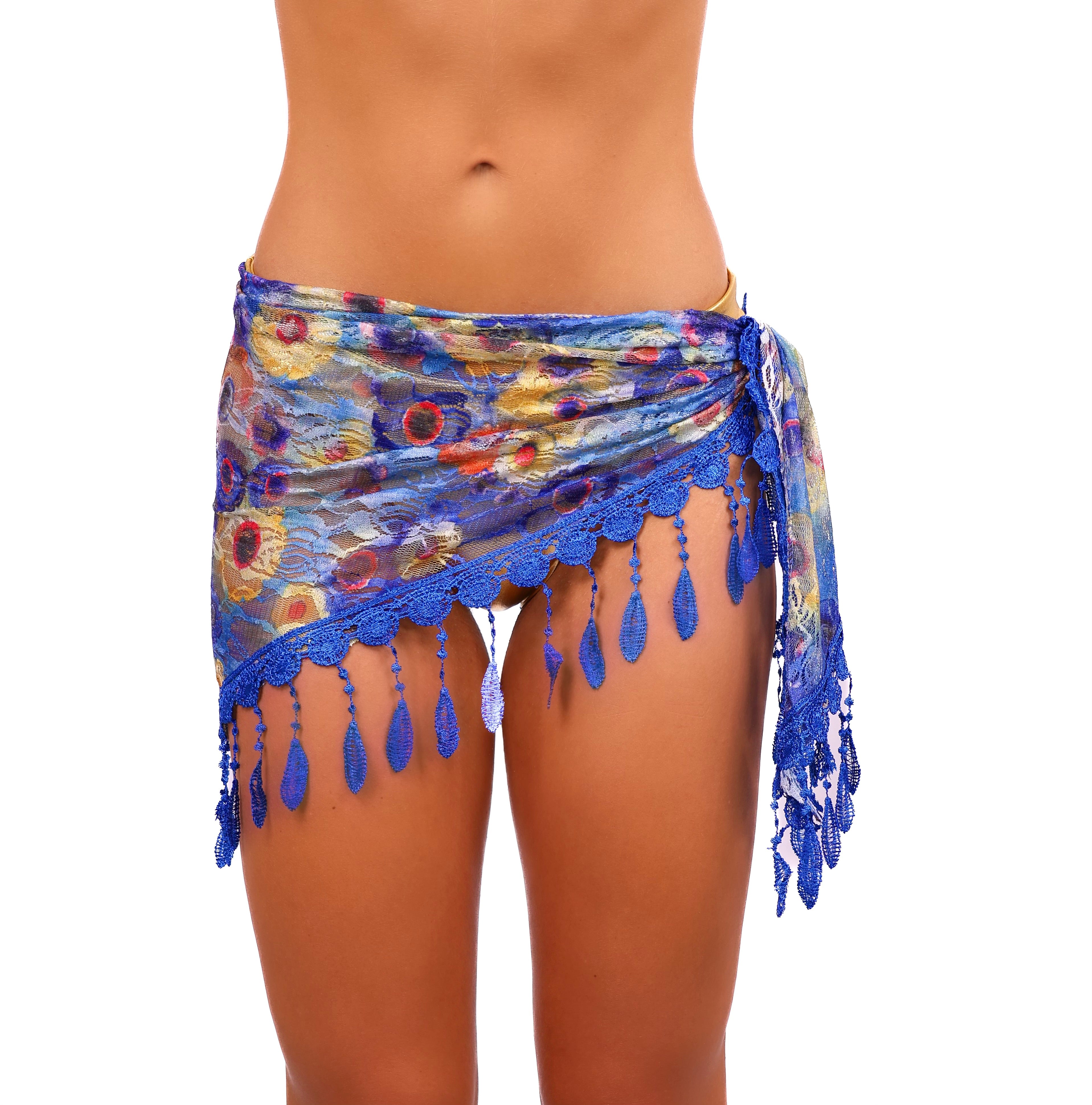 Royal Blue Peacock Goddess Wrap