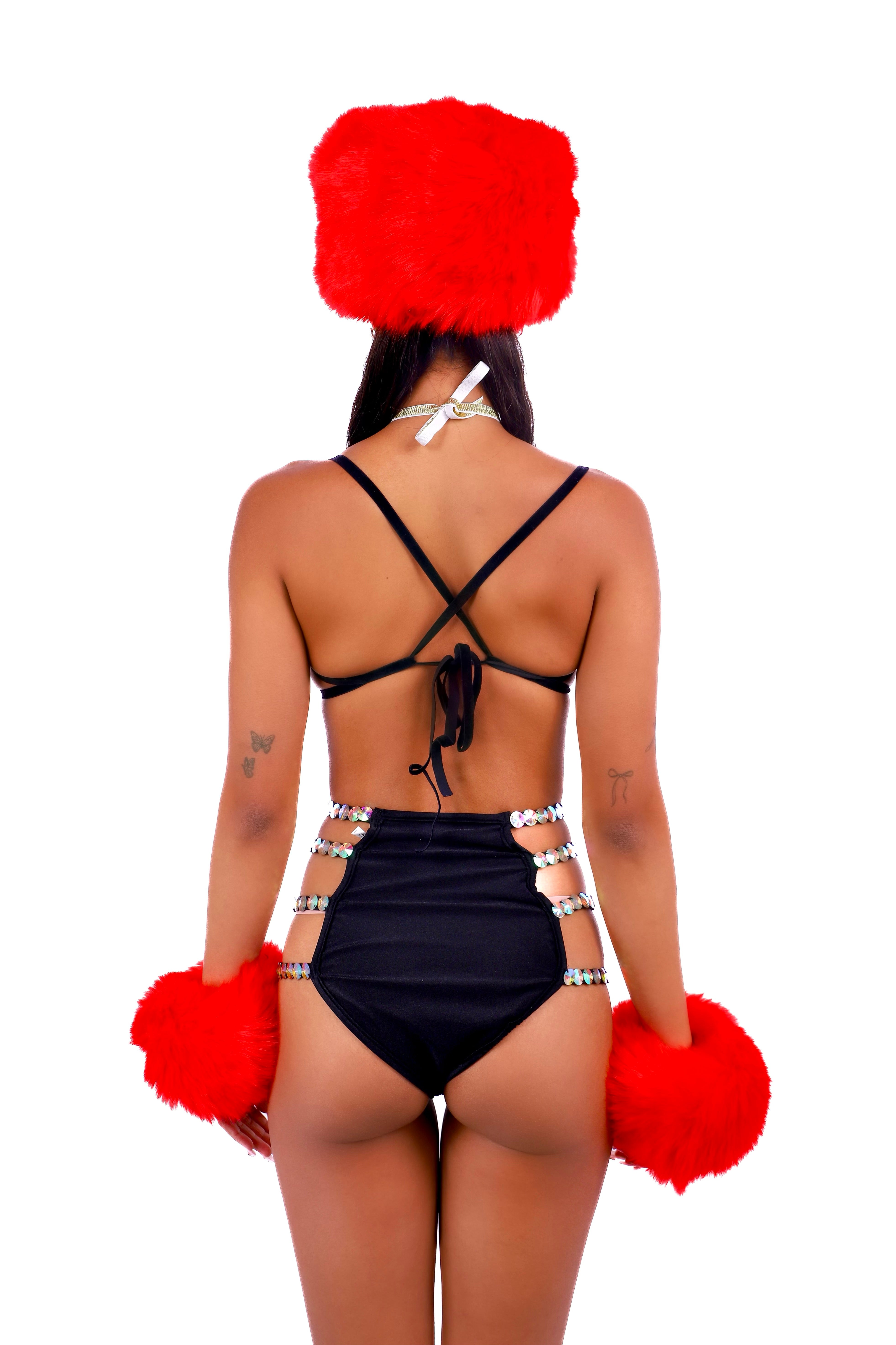 Red Spades Carnival Bra Top