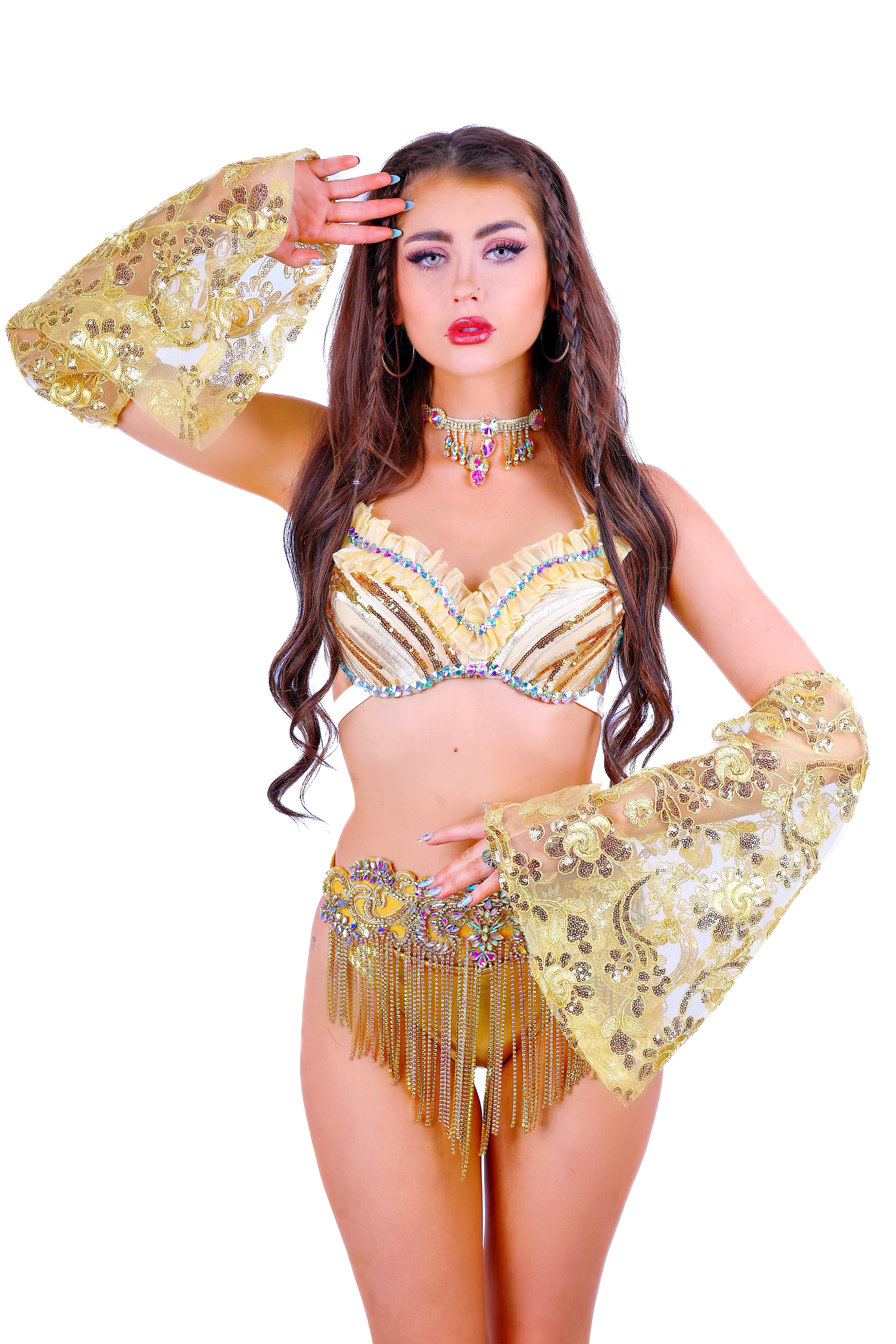 FULL OUTFIT- Gold Princess Goddess (5 pcs)