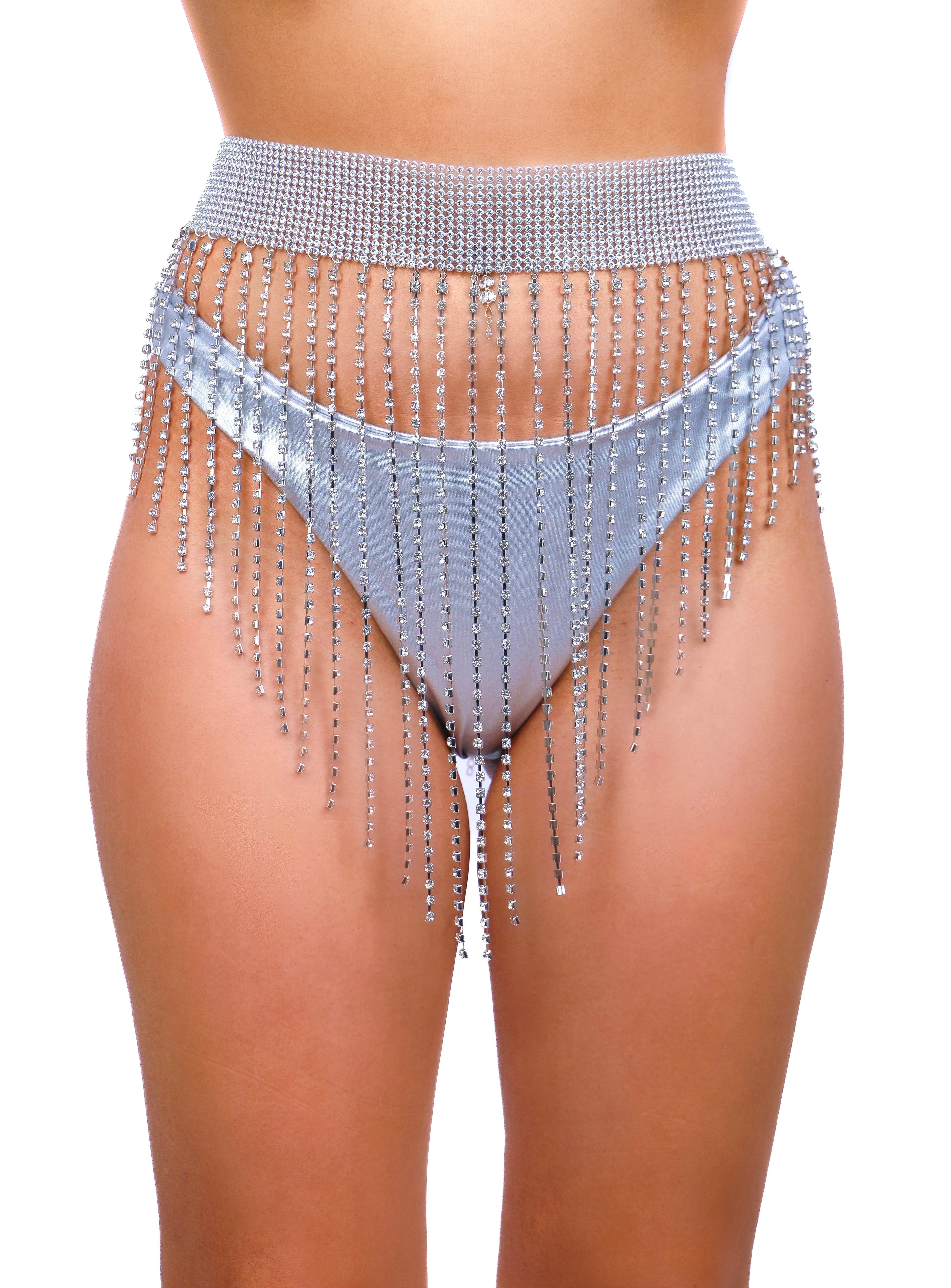 Diamond Flare Rhinestone Skirt