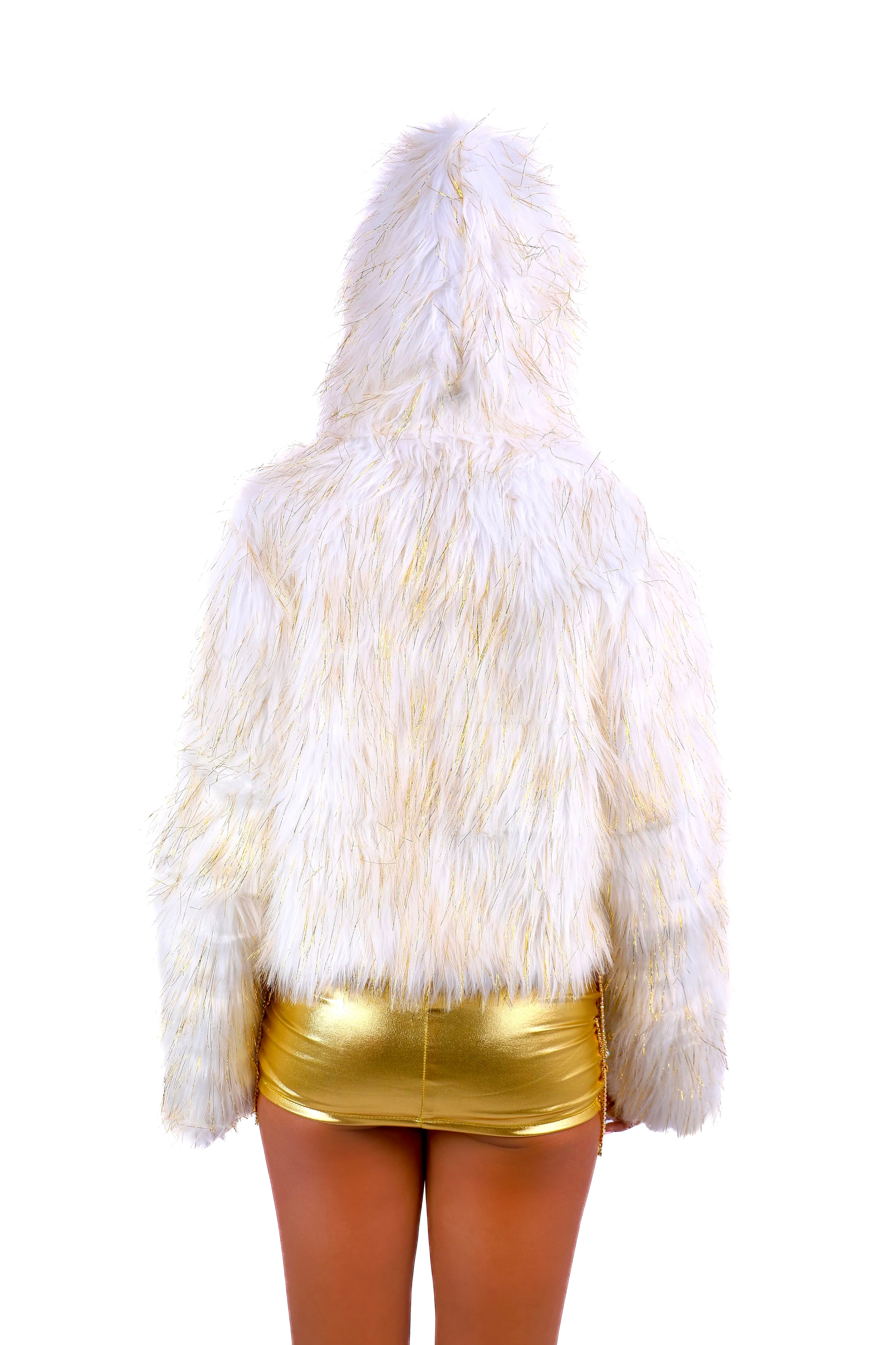 Whiter Shimmer Fuzzy Jacket