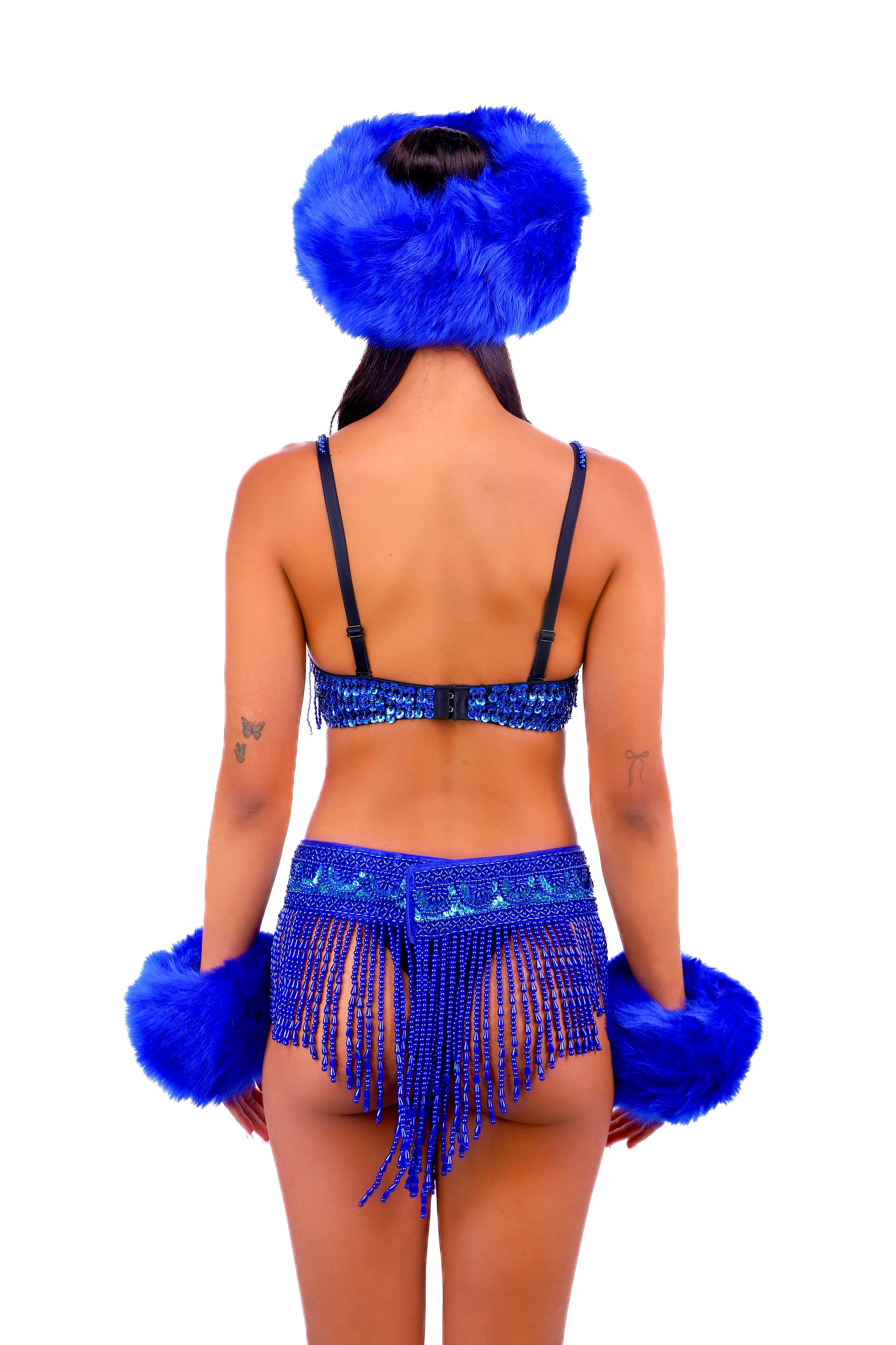 FULL OUTFIT- Fuzzy Royal Blue Empress (4 pcs)