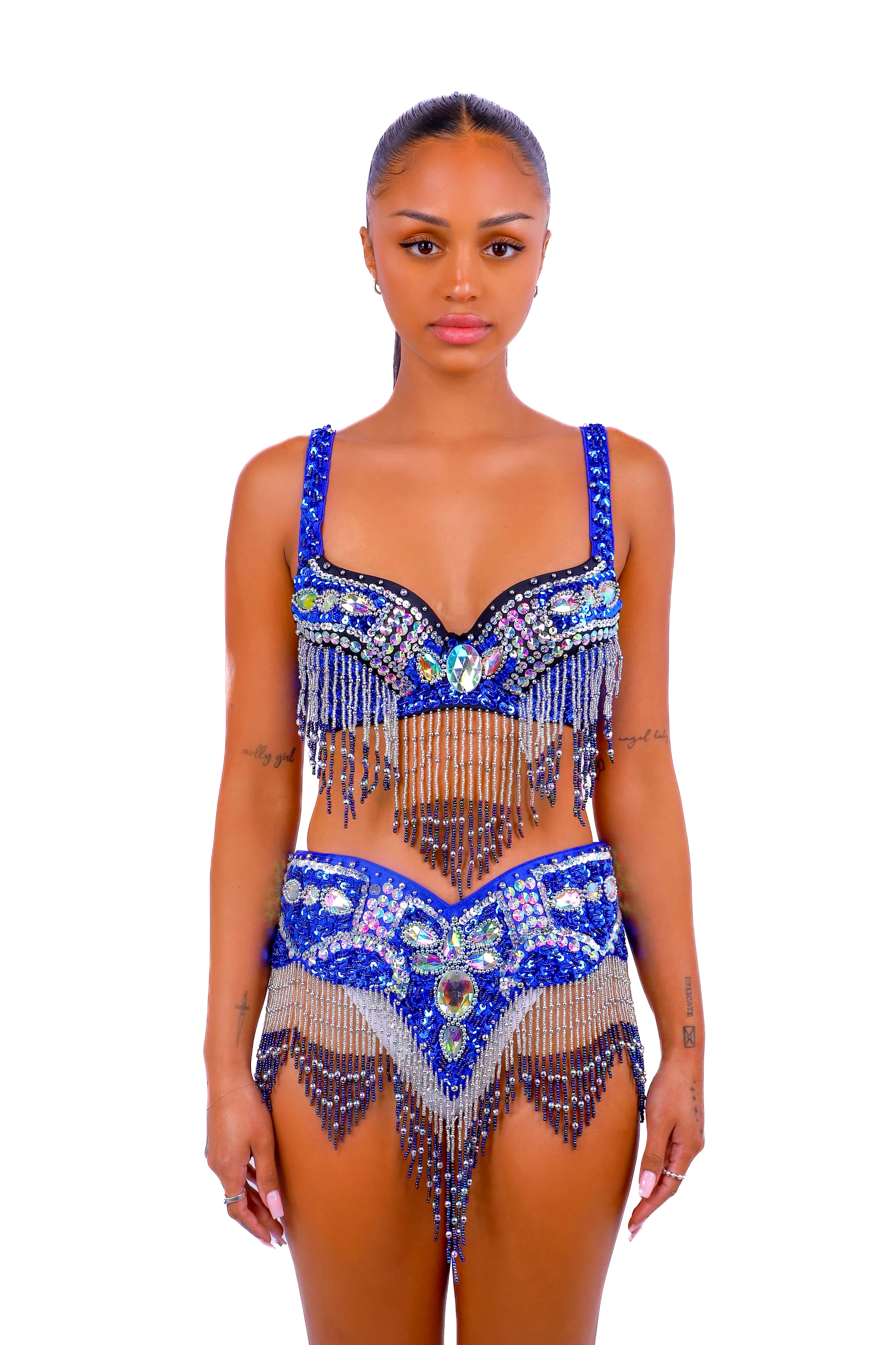 Royal Blue Meadow Carnival Bra Top