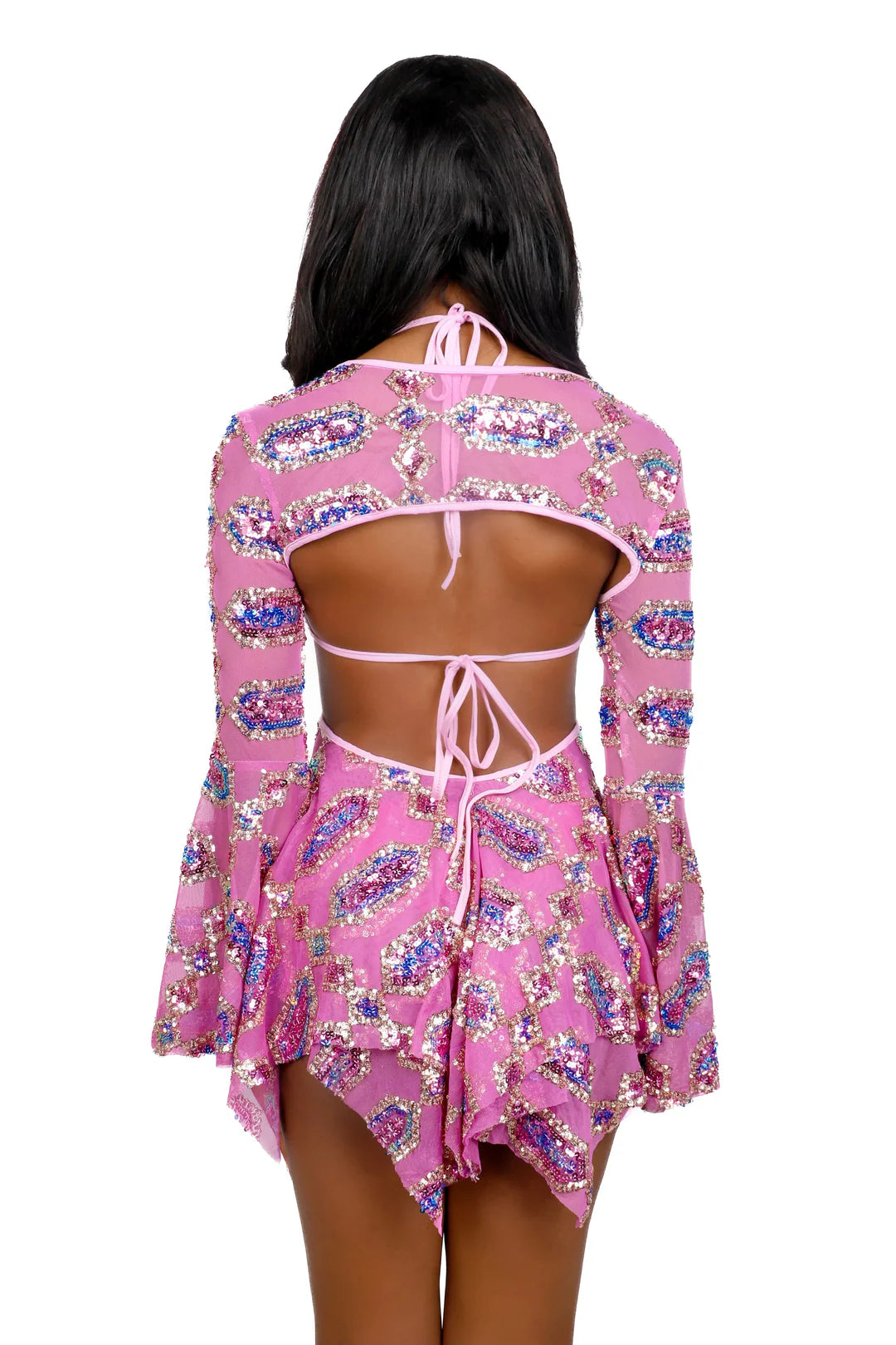 Rose Quartz Sequin Goddess Dress