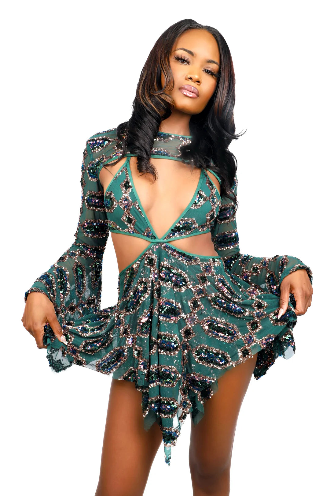 Emerald Jade Sequin Goddess