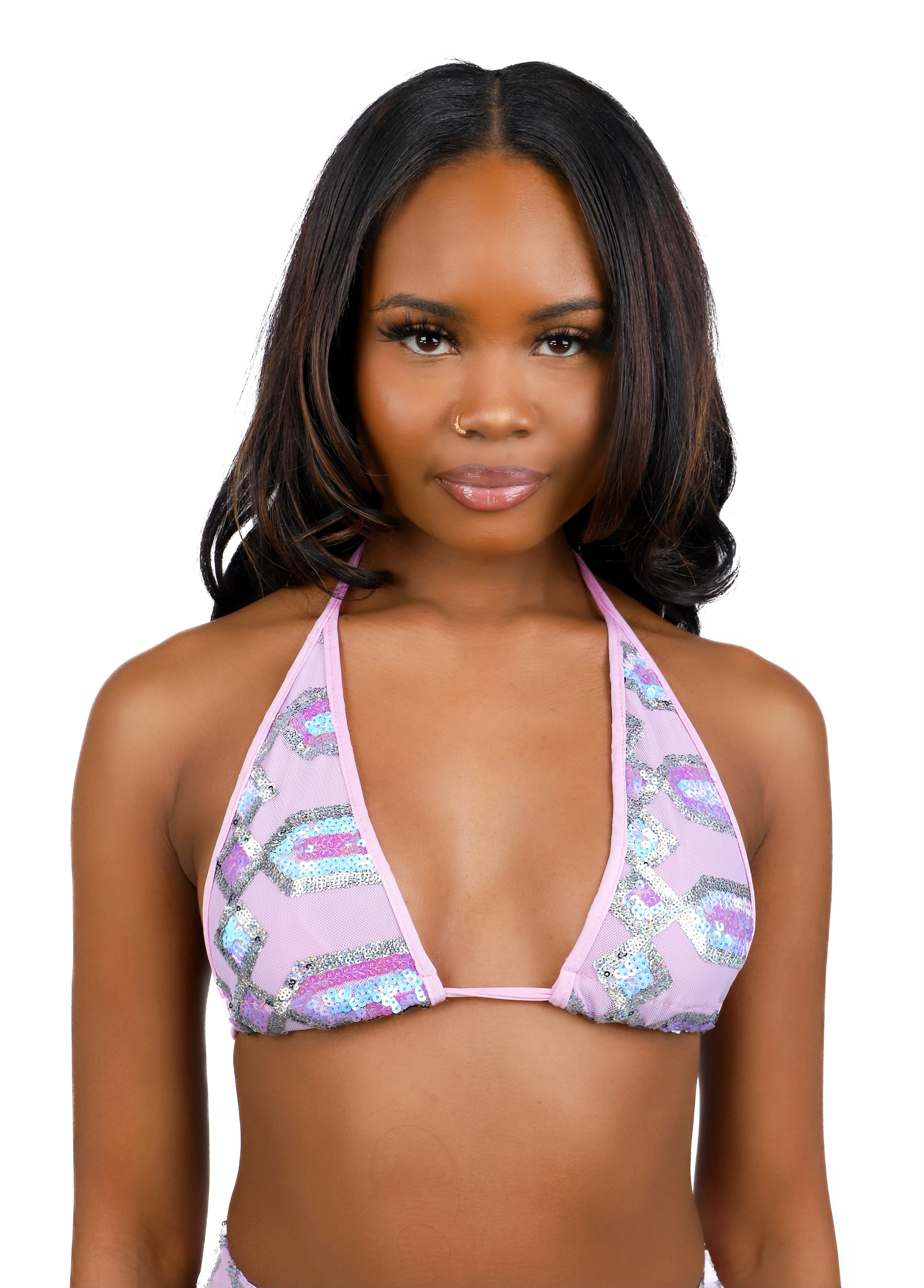 Lavender Goddess Sequin Top