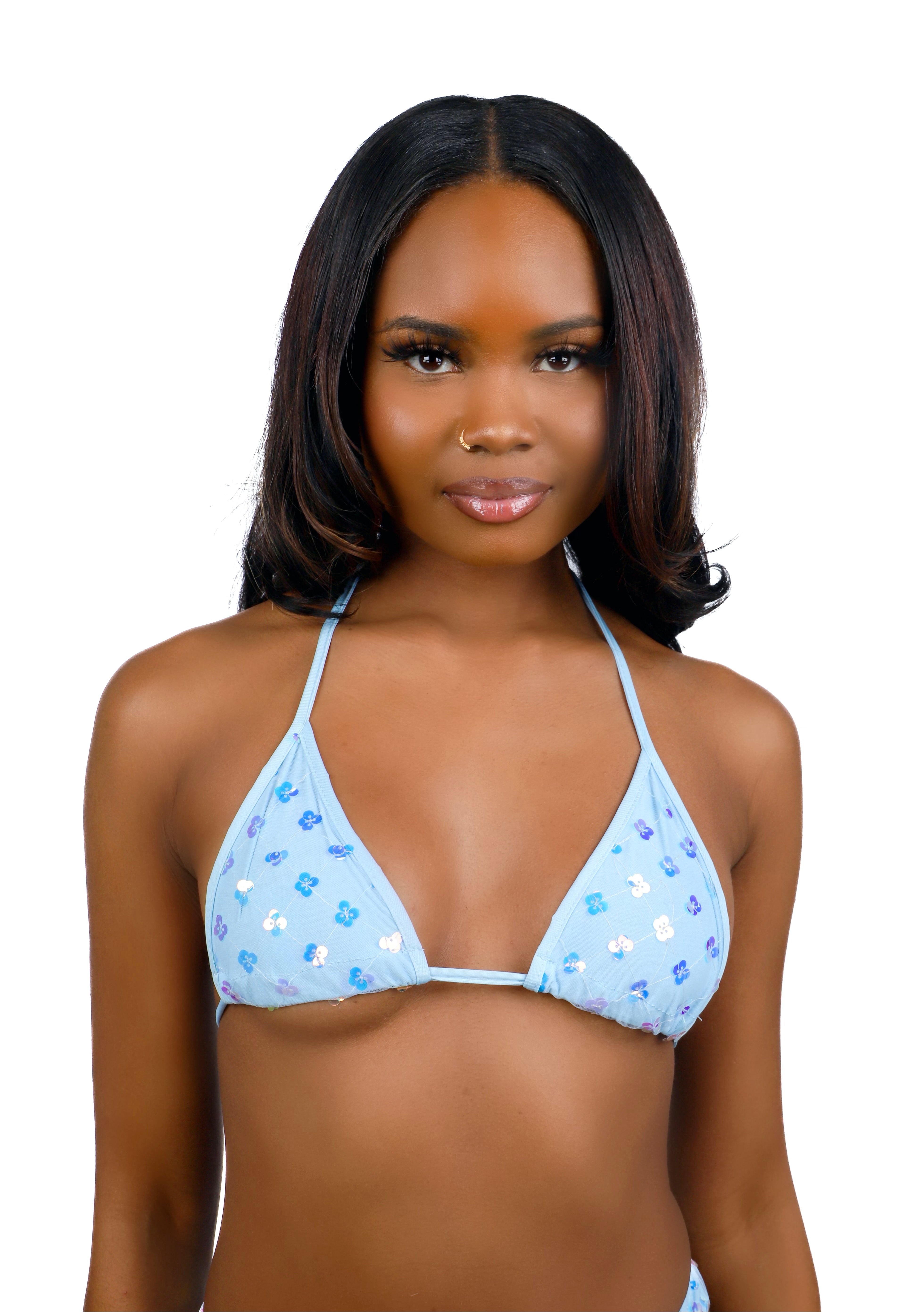 Baby Blue Sparkle Fairy Blossom Top