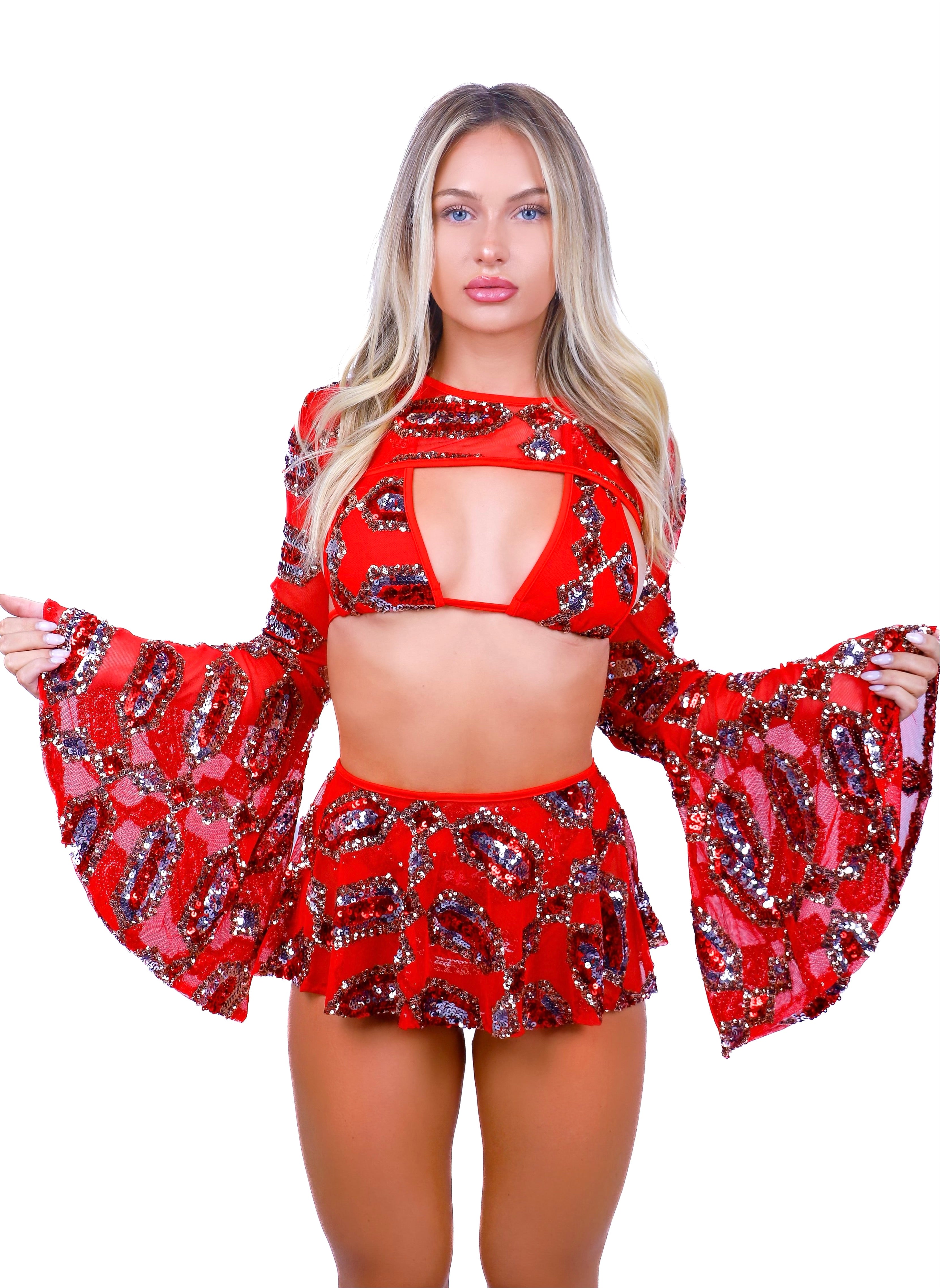 Ruby Bronze Sequin Set