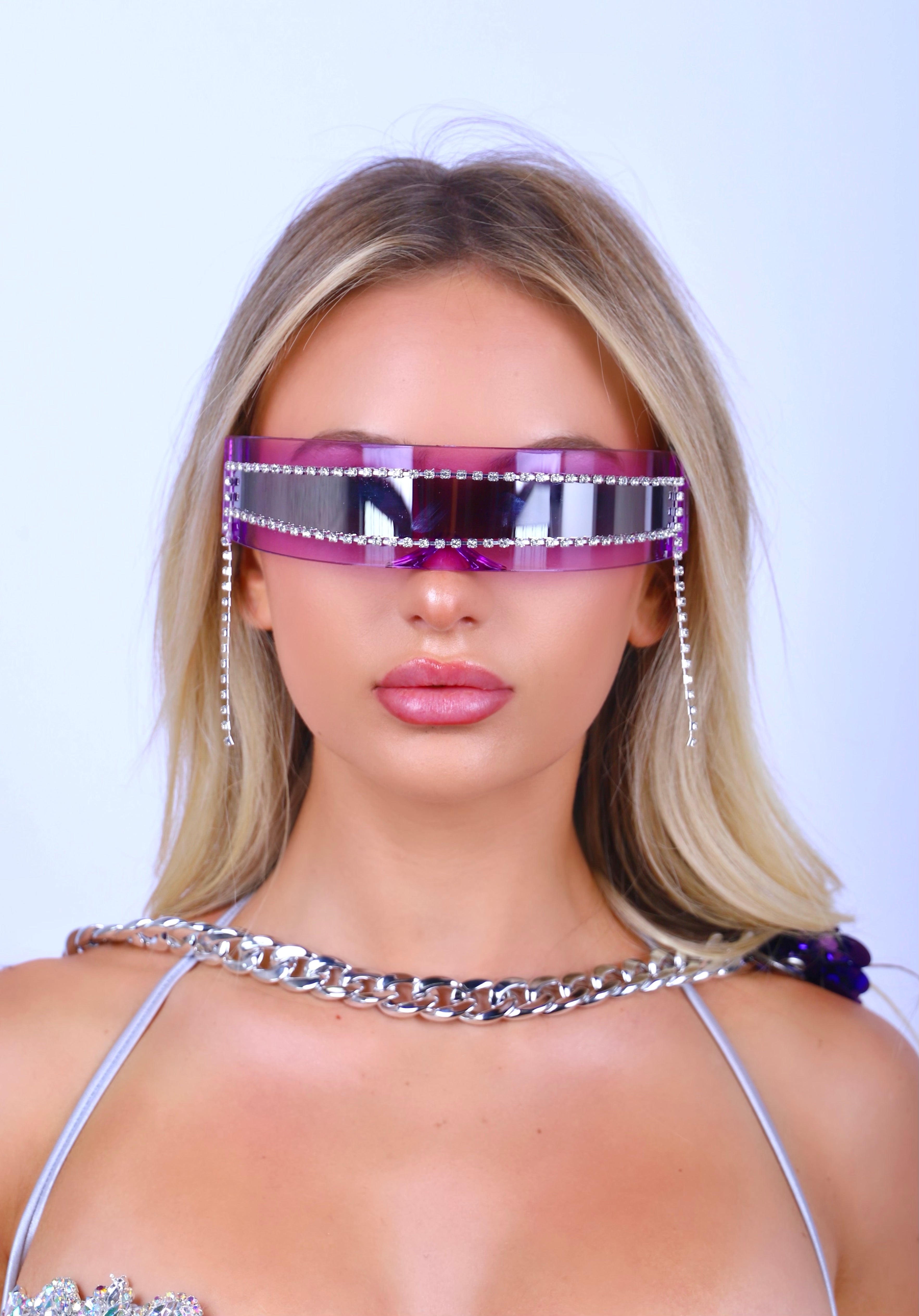 Cyber Purple Disco Glasses