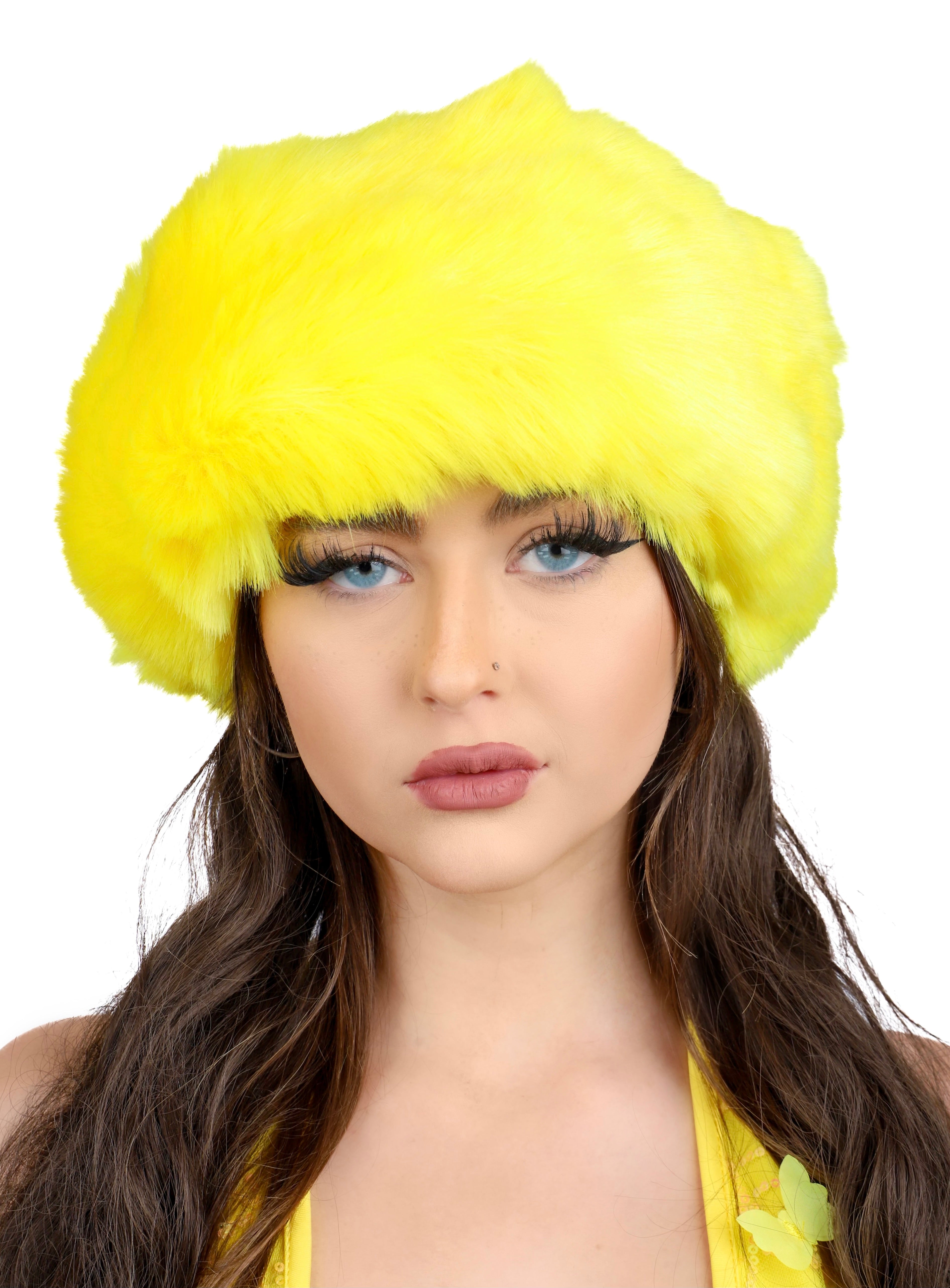 Fuzzy Yellow Headband