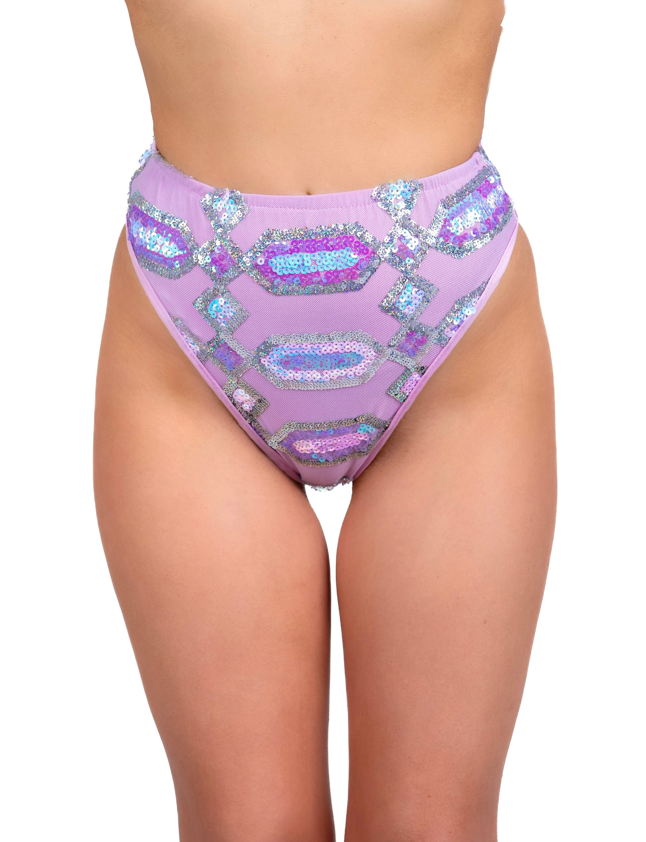 Lavender Cosmic Goddess Sequin Bottoms